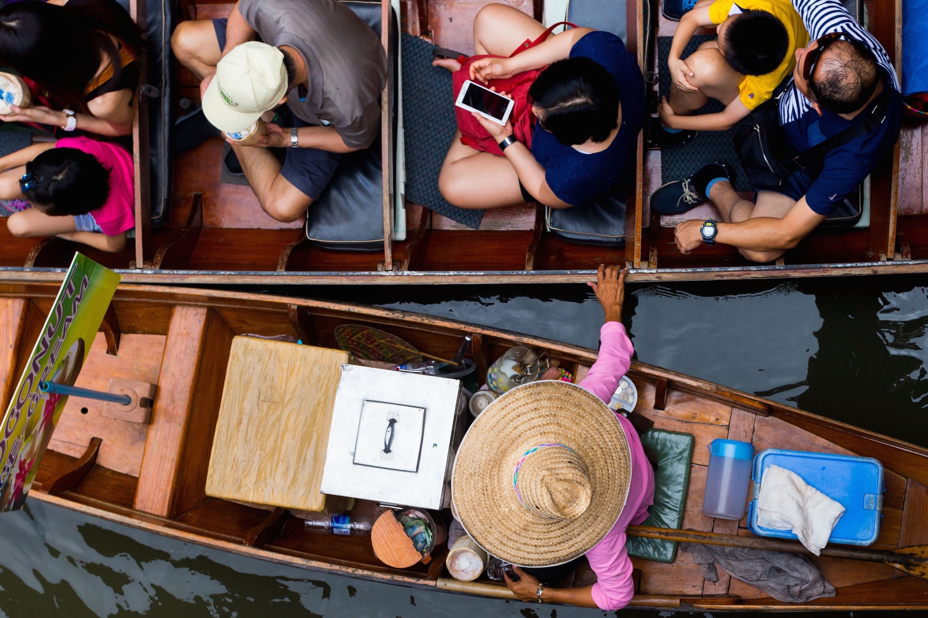 floating market in Bangkok, Thailand