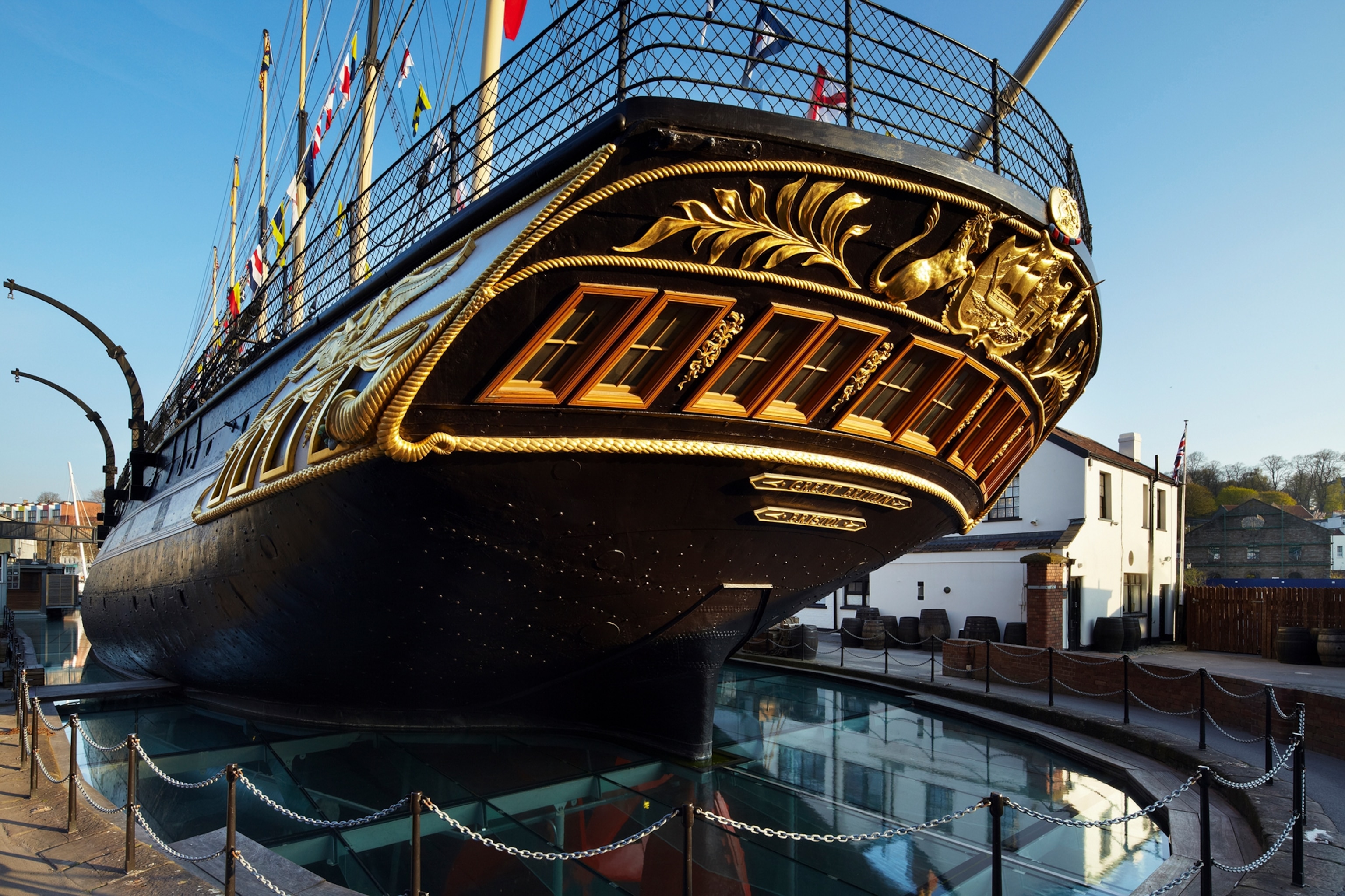 The stern of a ship