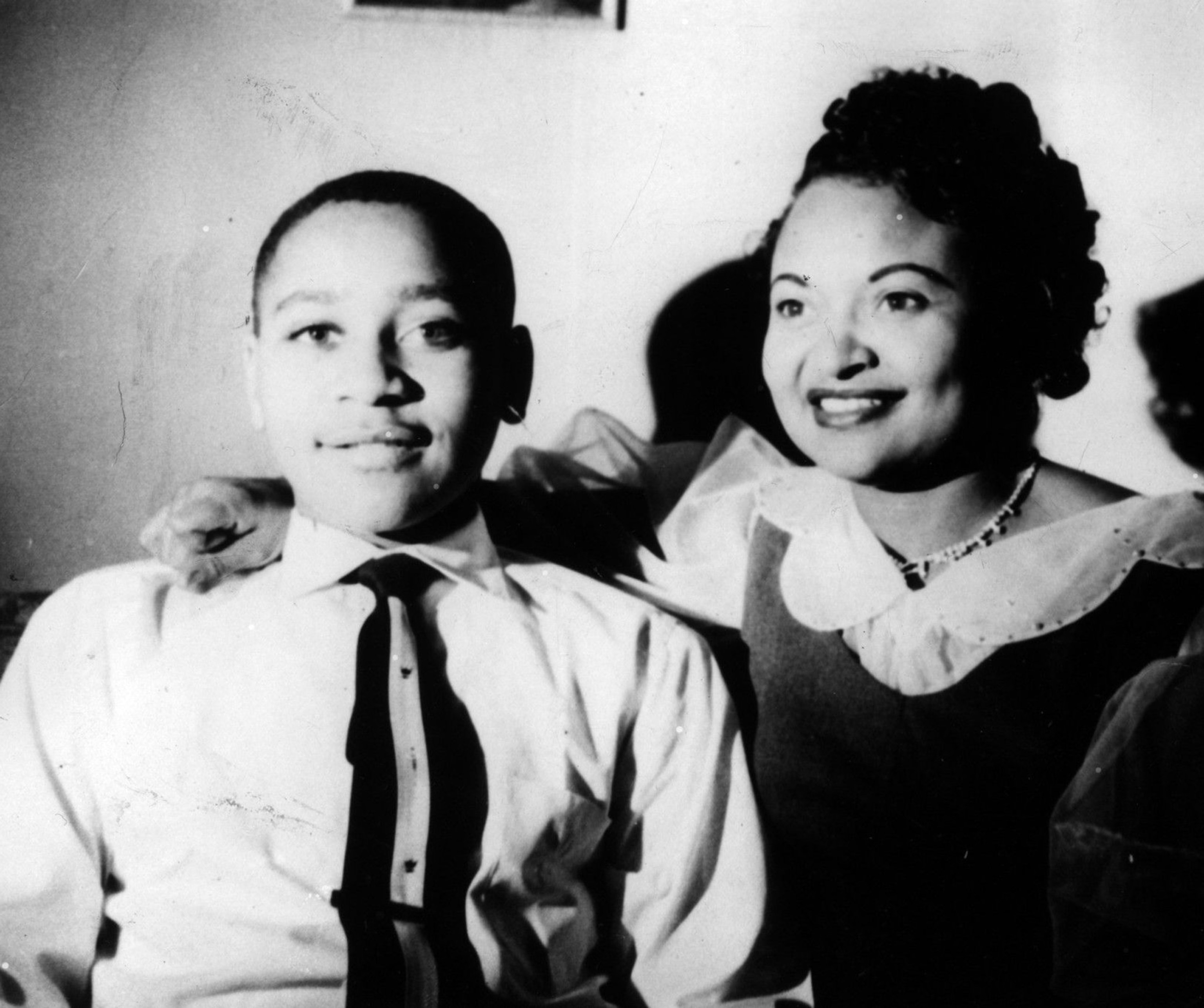 Emmett Louis Till, 14, with his mother, Mamie Till-Mobley, at home in Chicago.