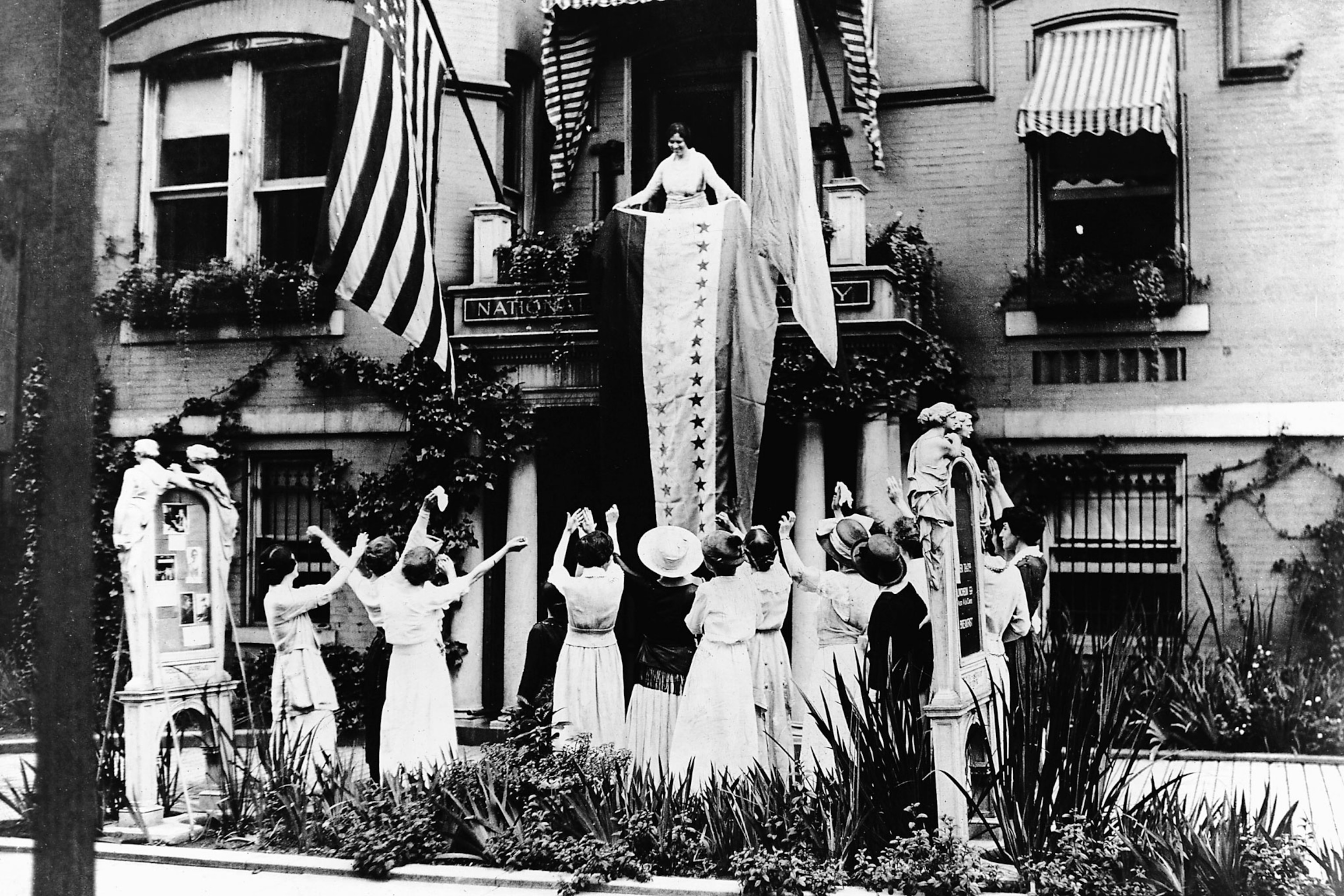 women celebrating their right to vote