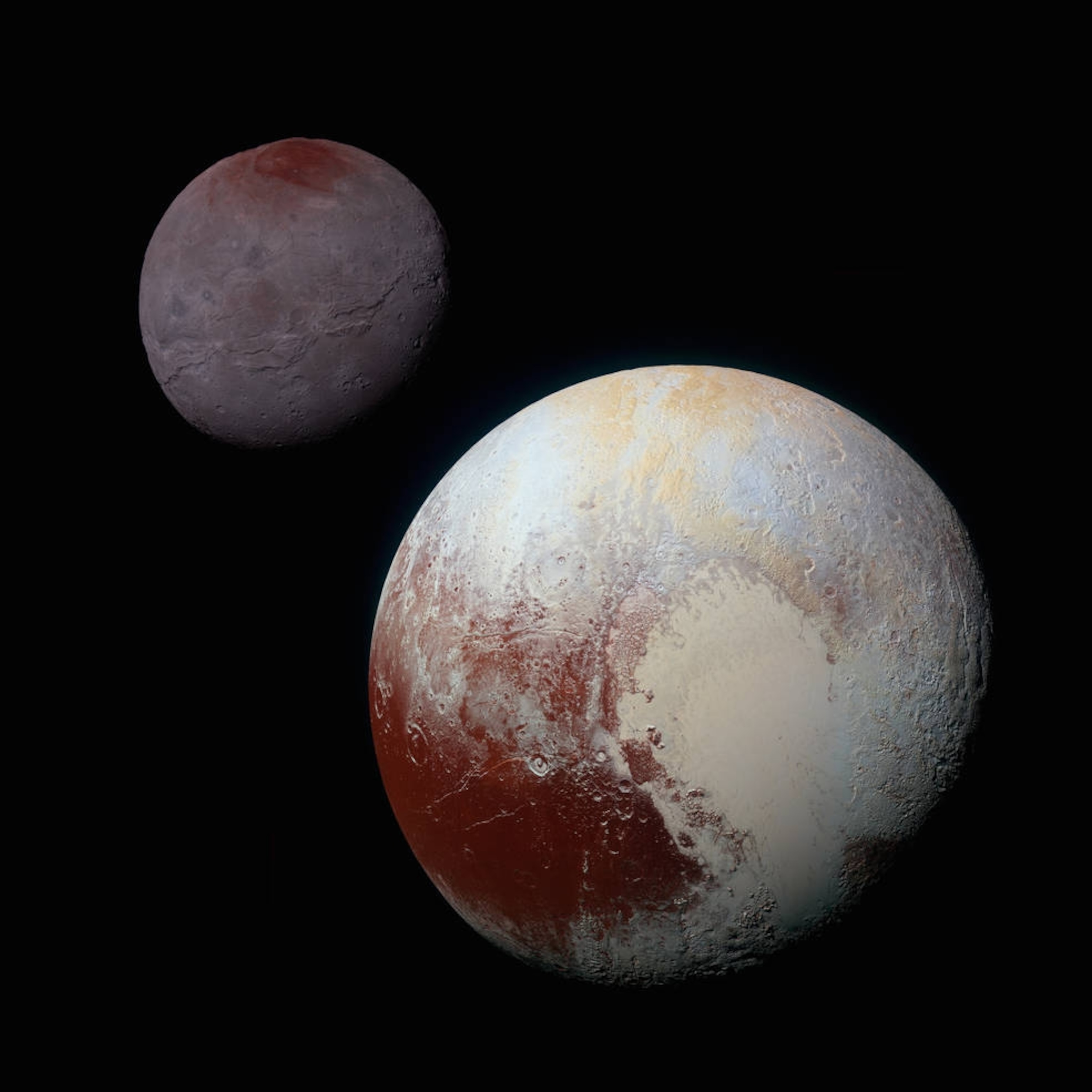 Pluto and its moon, Charon