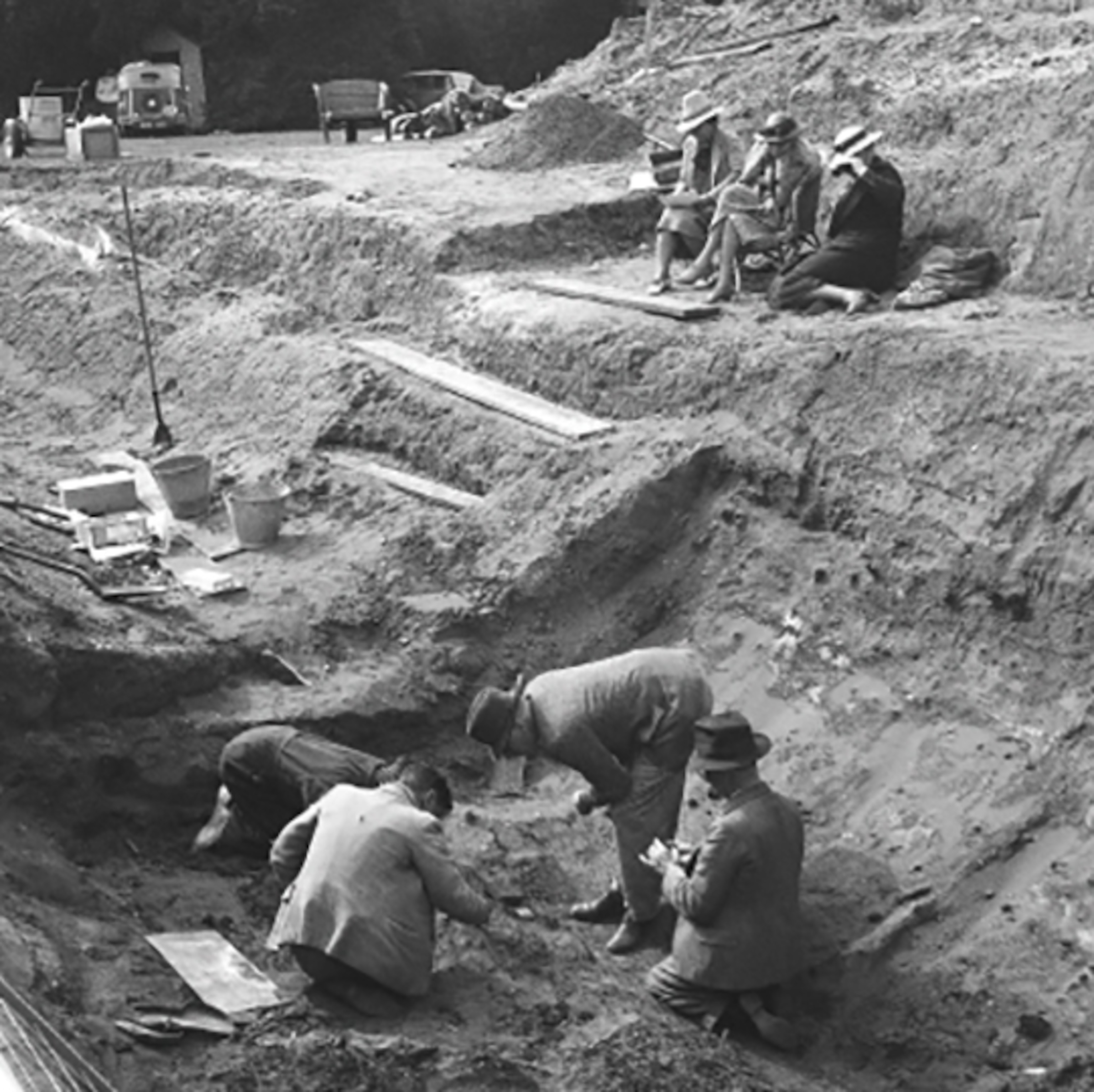 the excavation at Sutton Hoo in 1938