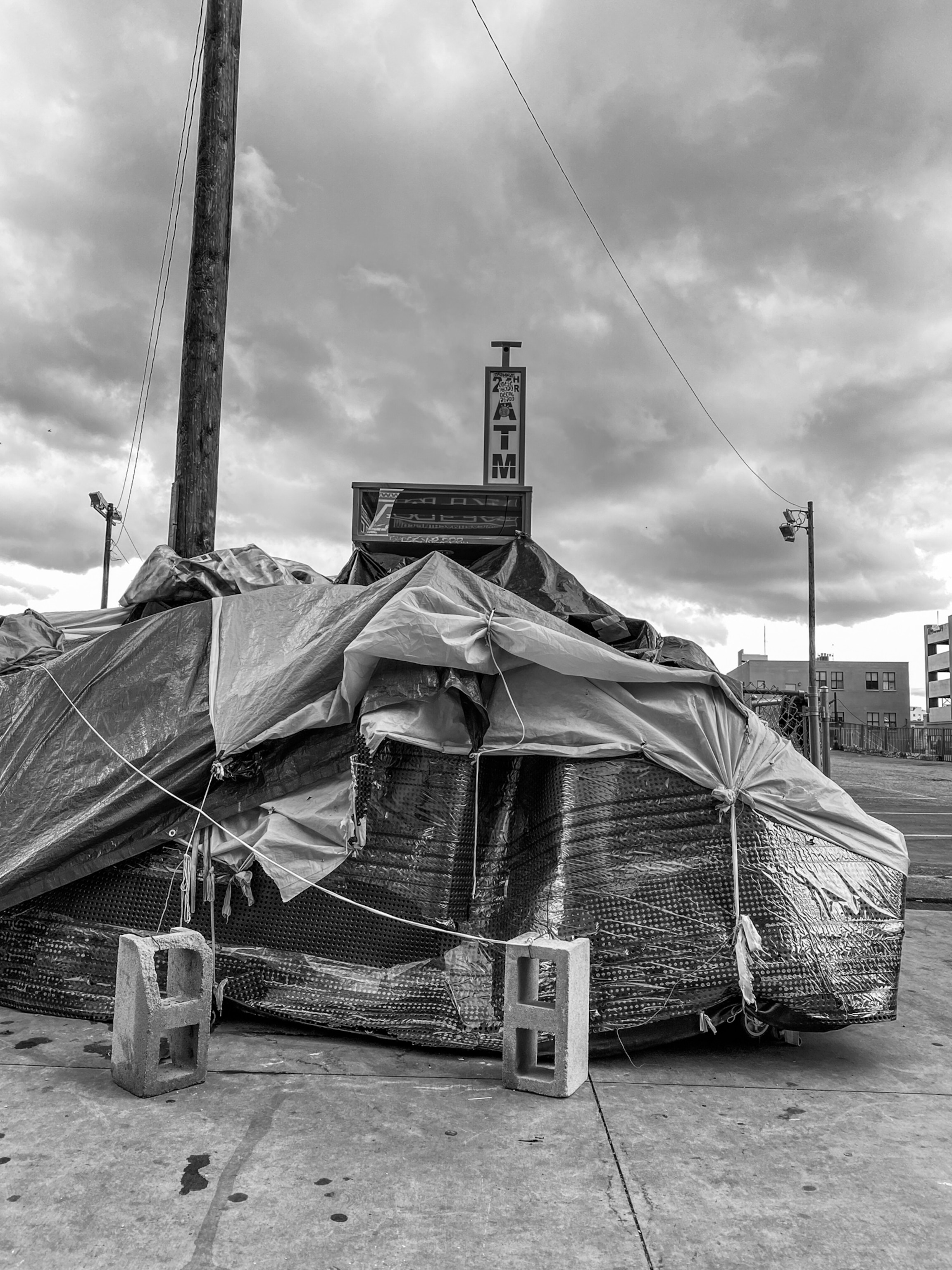 a makeshift bank