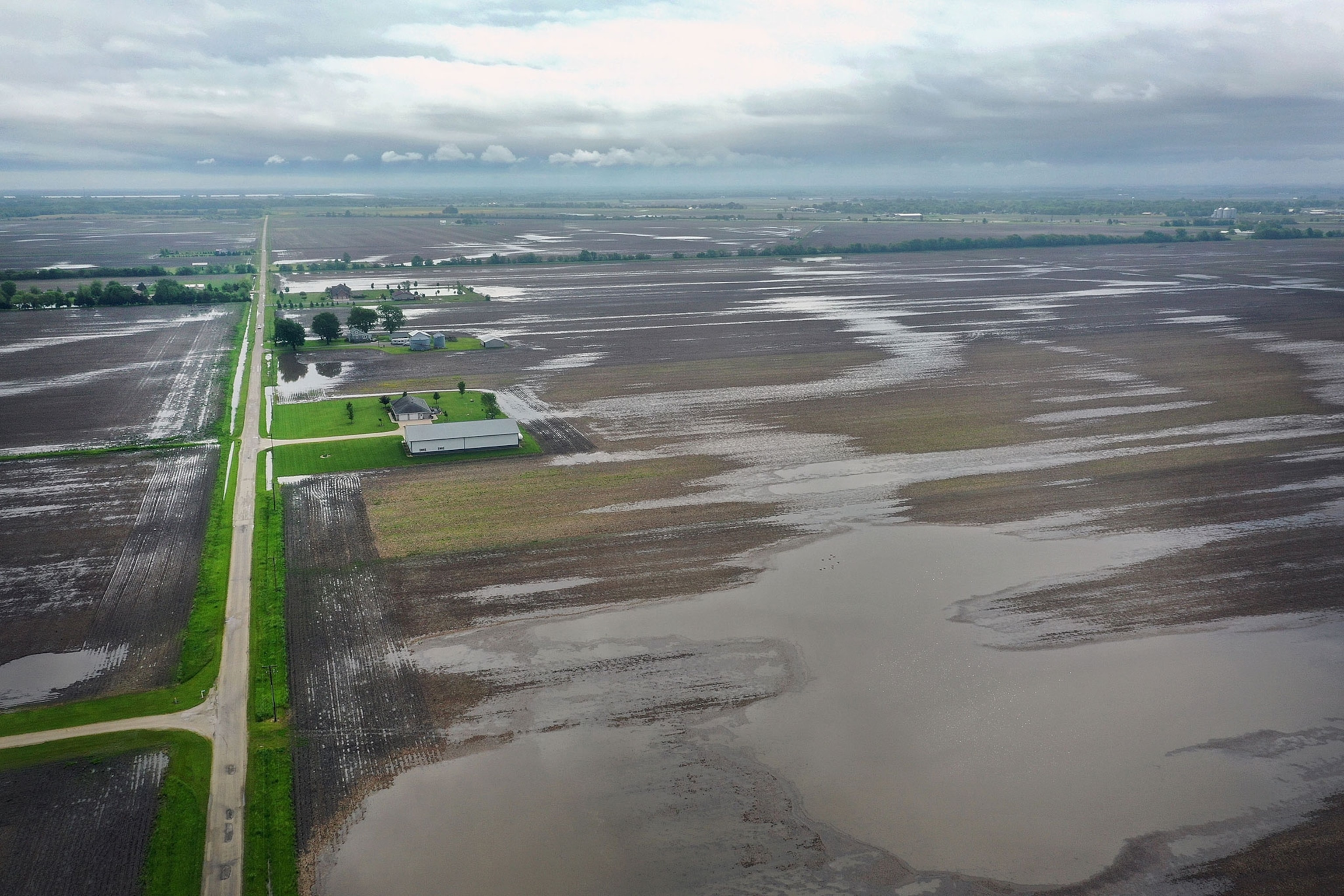 a flooded farm