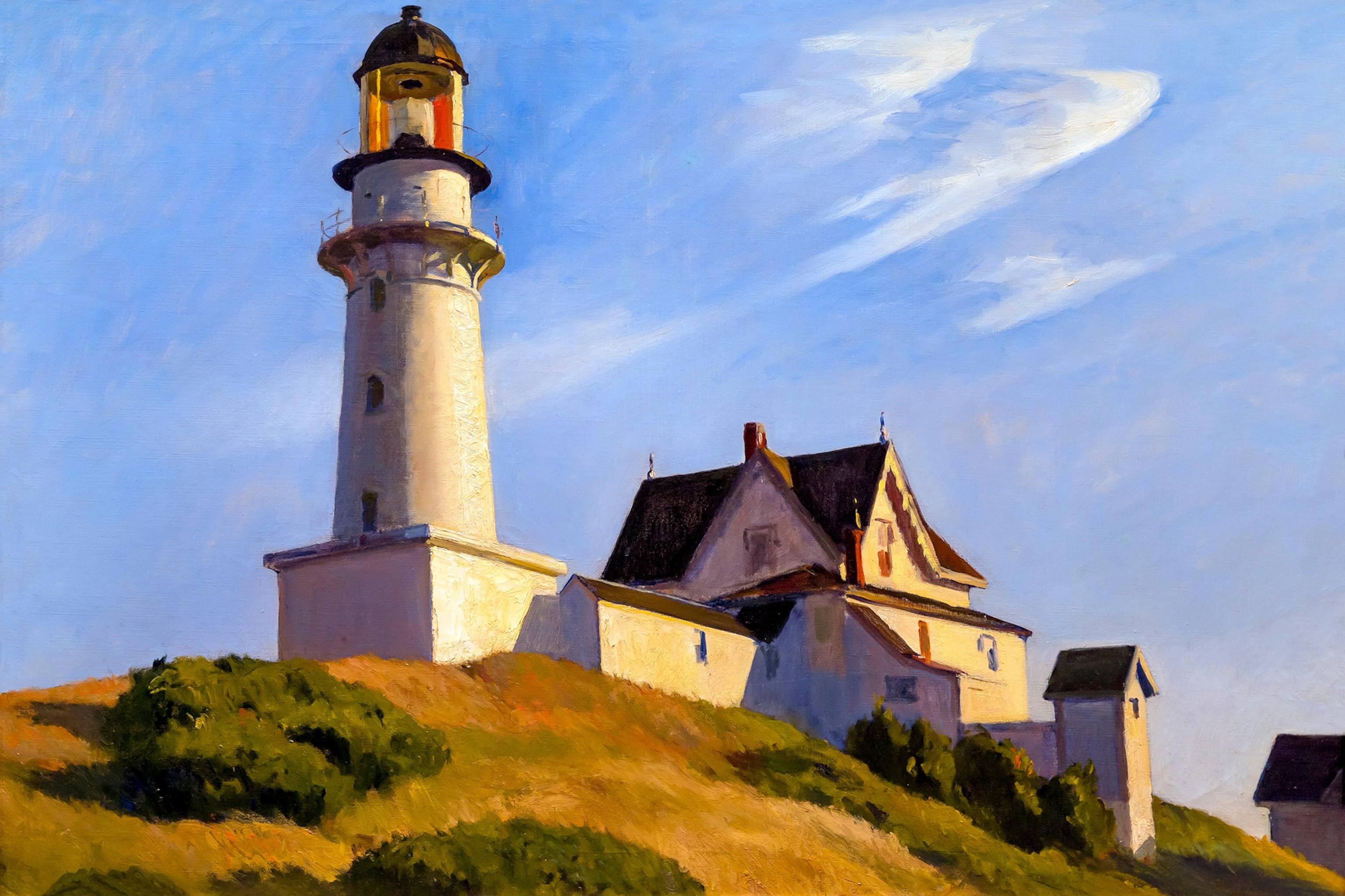 the painting The Lighthouse at Two Lights by Edward Hopper