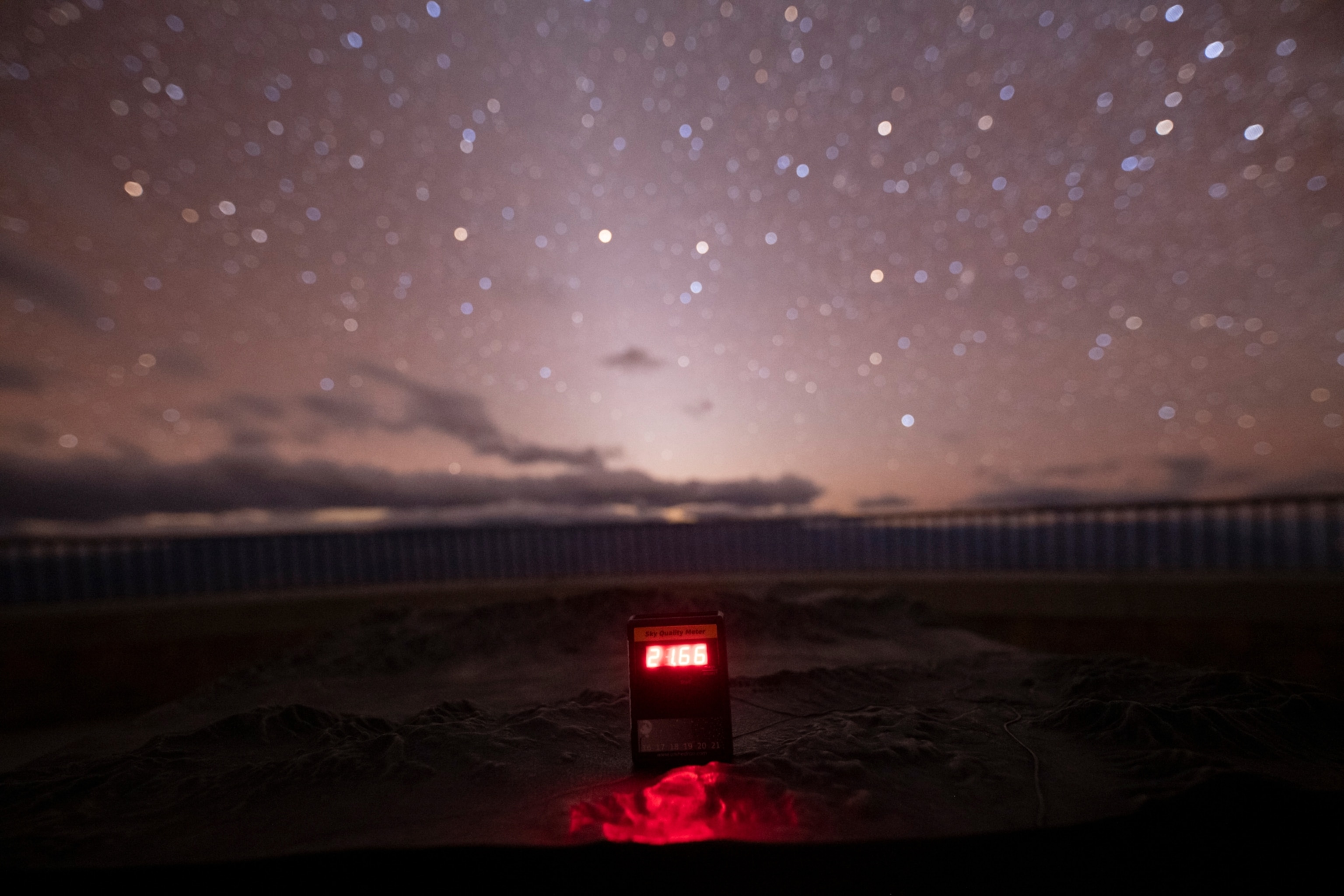 a Sky Quality Meter sitting in Death Valley