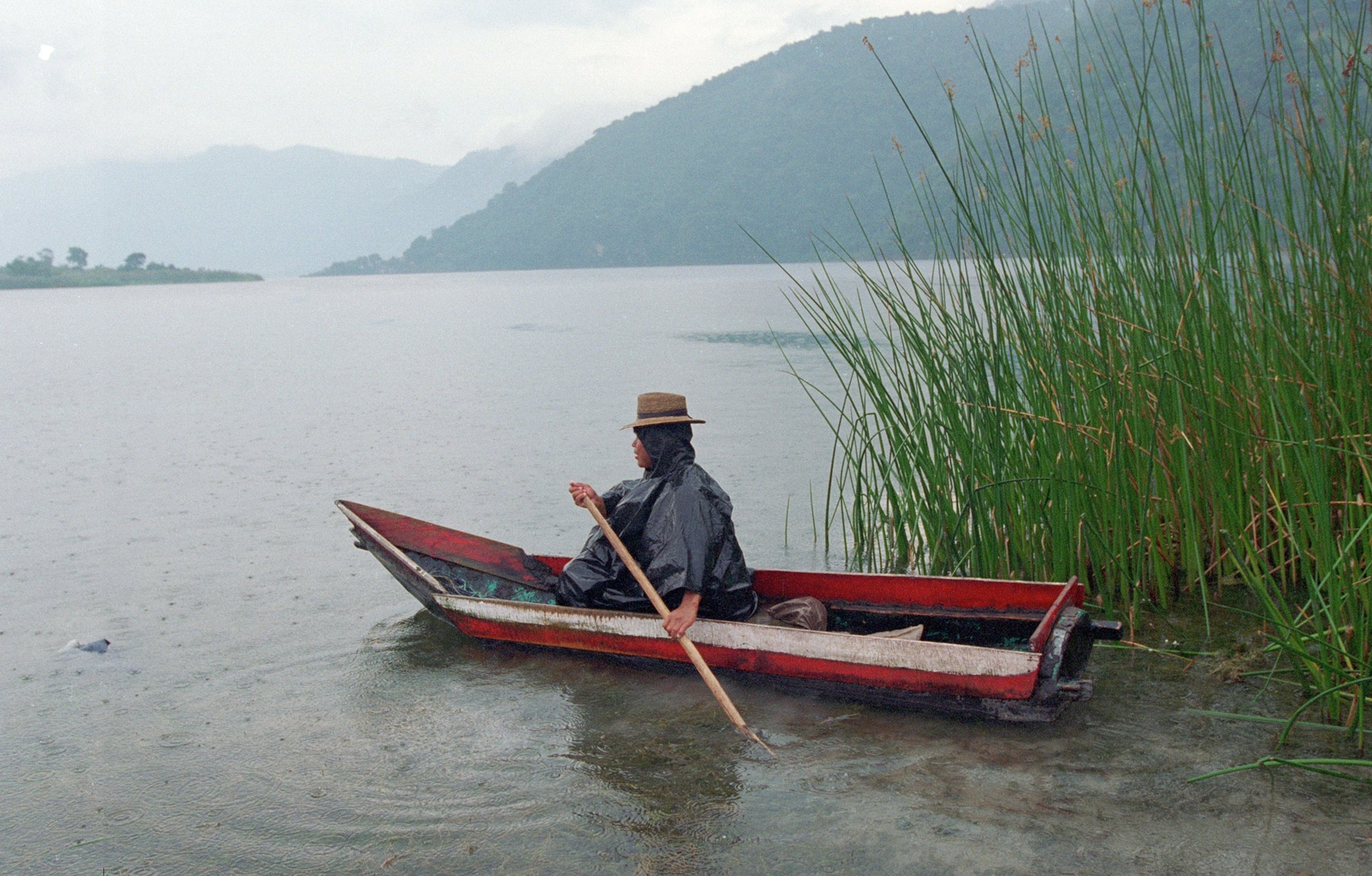 a fisherman on a boat
