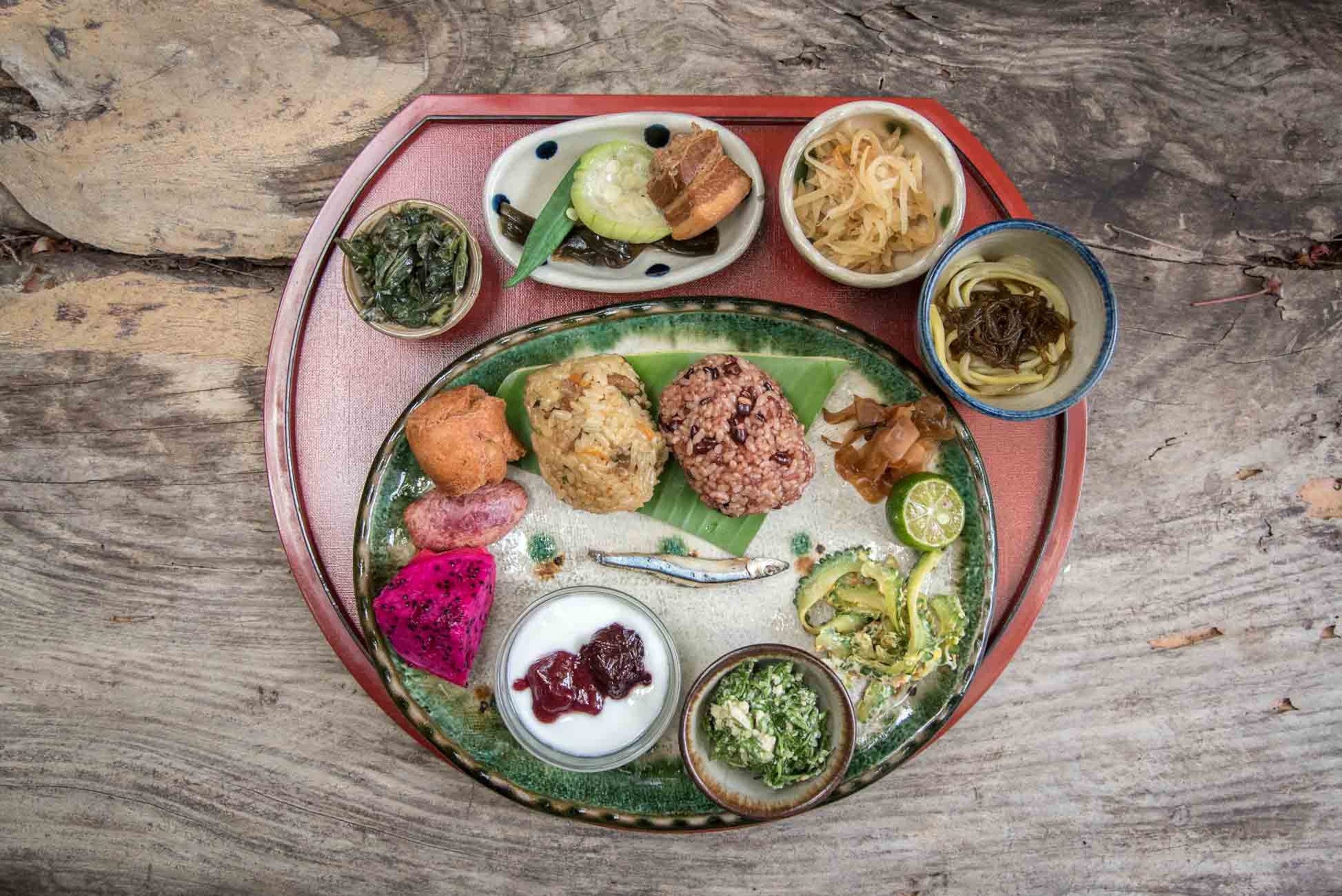 Chouju-zen, or longevity food, in Okinawa, Japan