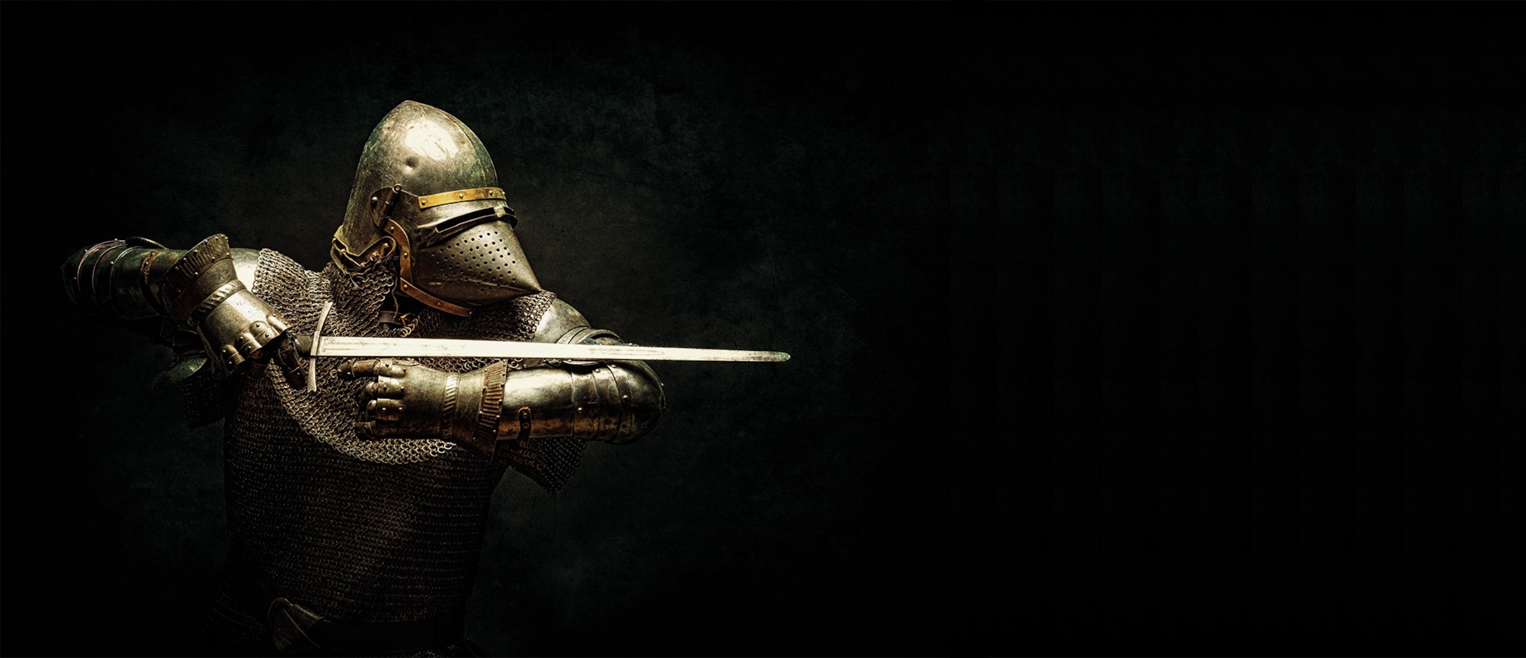 A knight’s plate armor consisted of riveted sections, which offered greater freedom of movement than rigid armor.