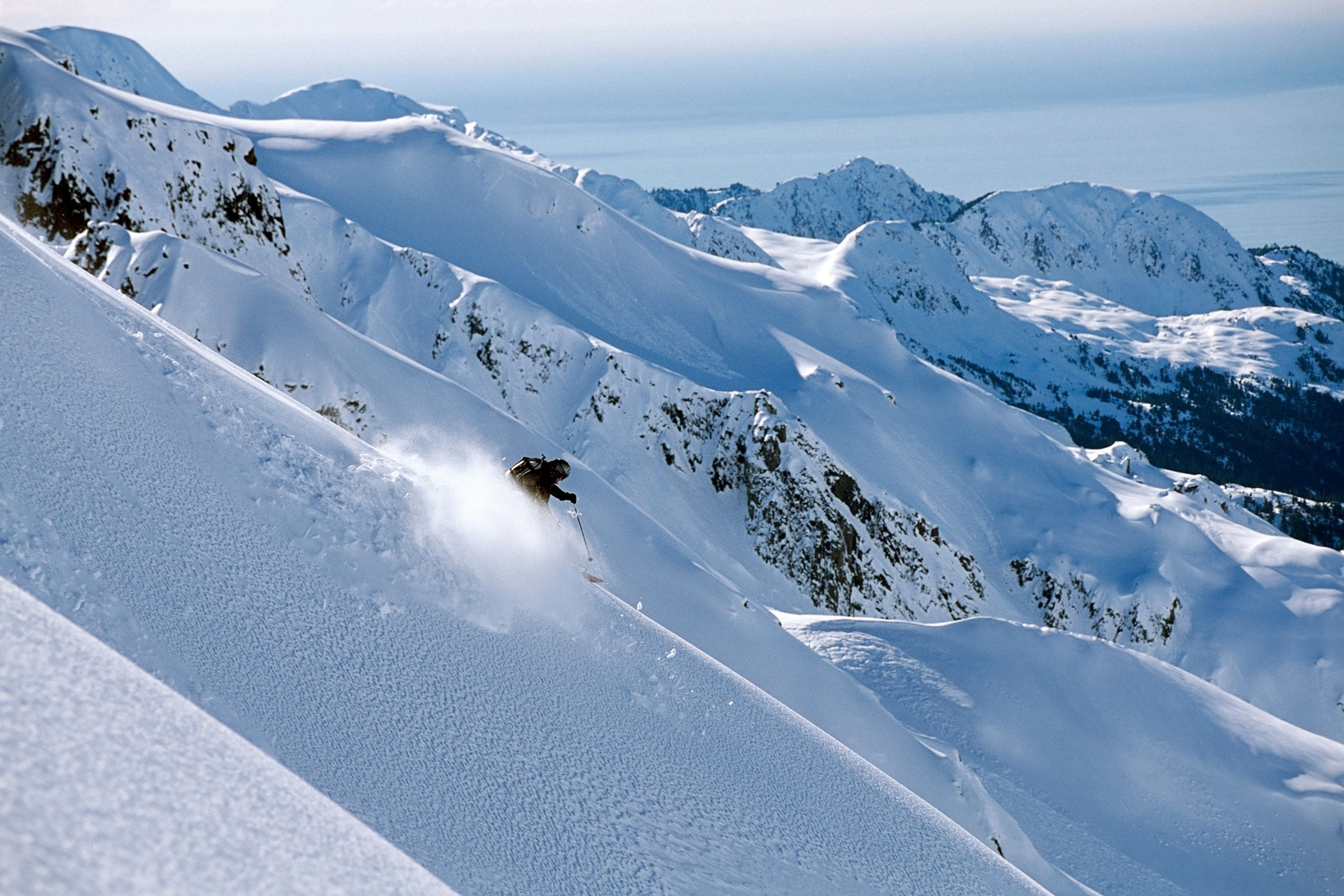 a backcountry skier in Alaska