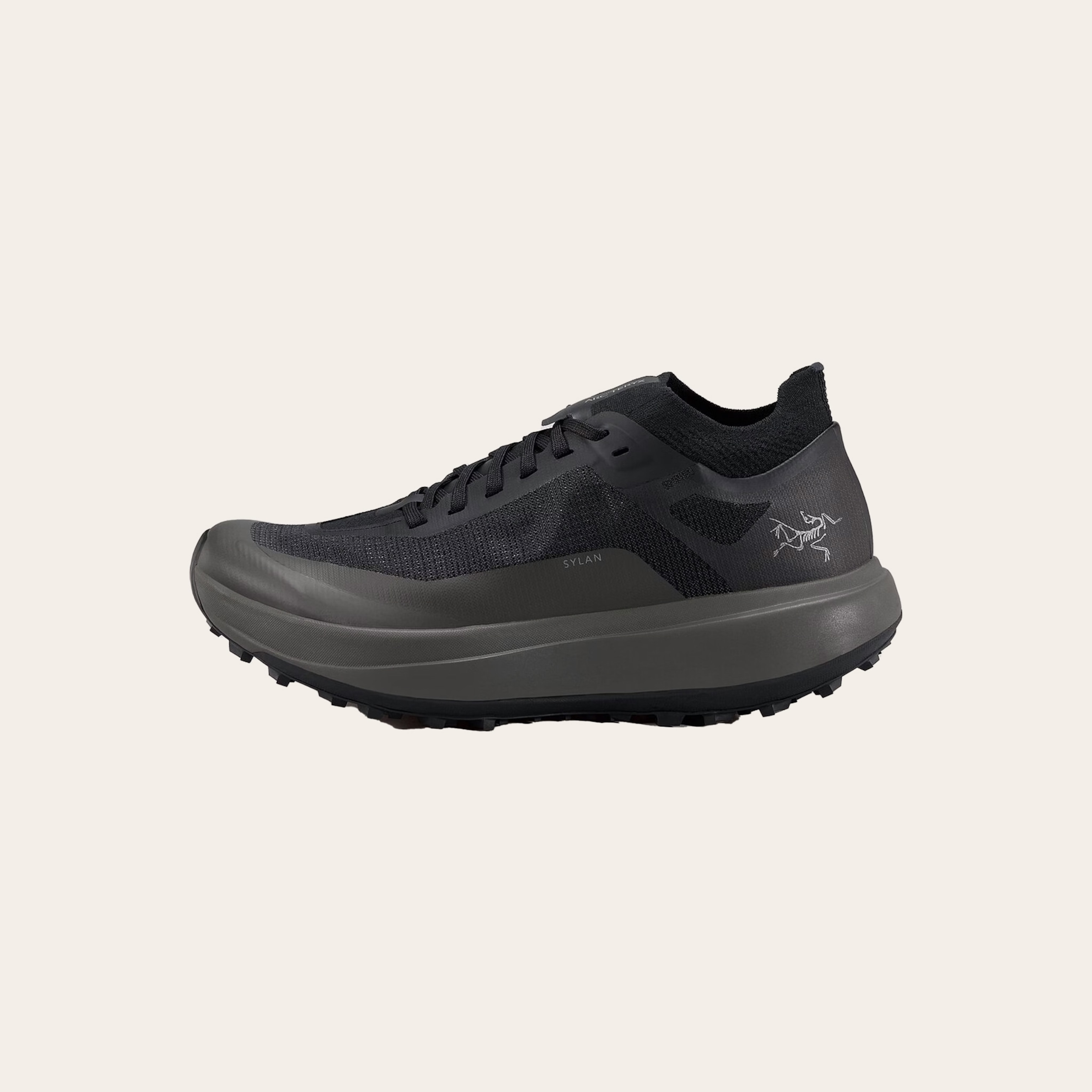 Arcteryx Sylan women's trail running shoes in black.