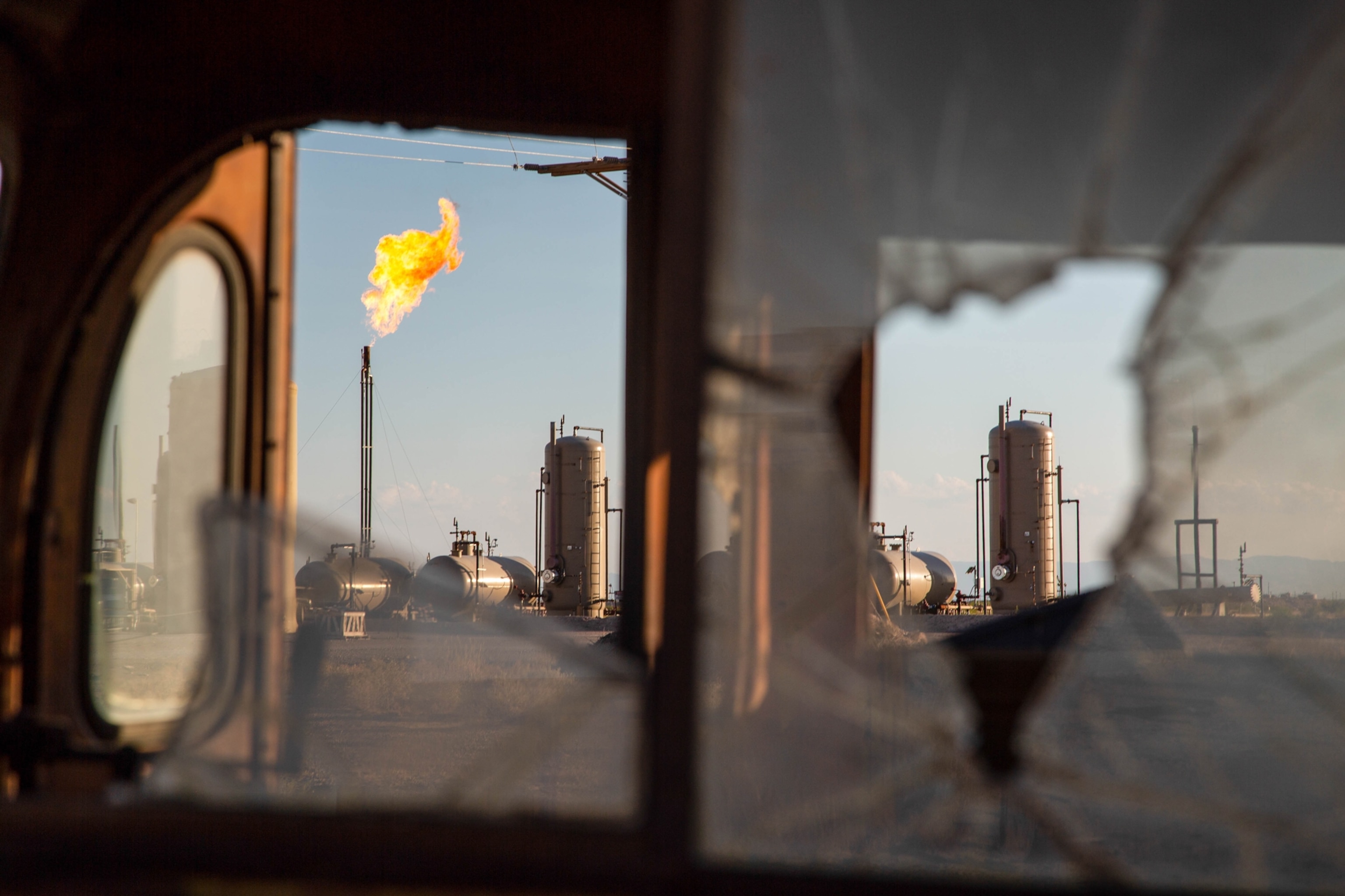 Natural gas fields outside of ​Pecos, Texas