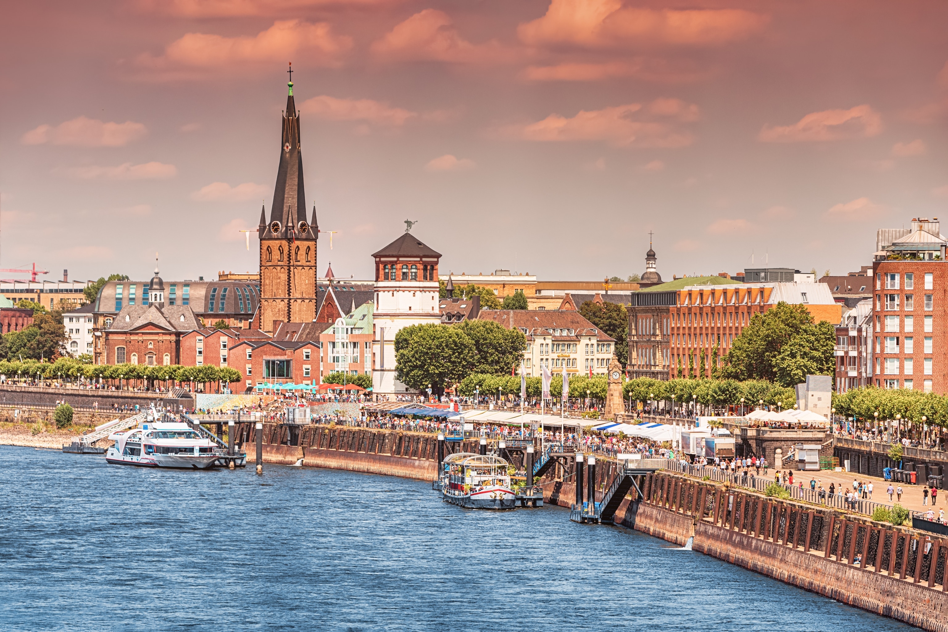Buildings in the Old Town of Düsseldorf, Germany