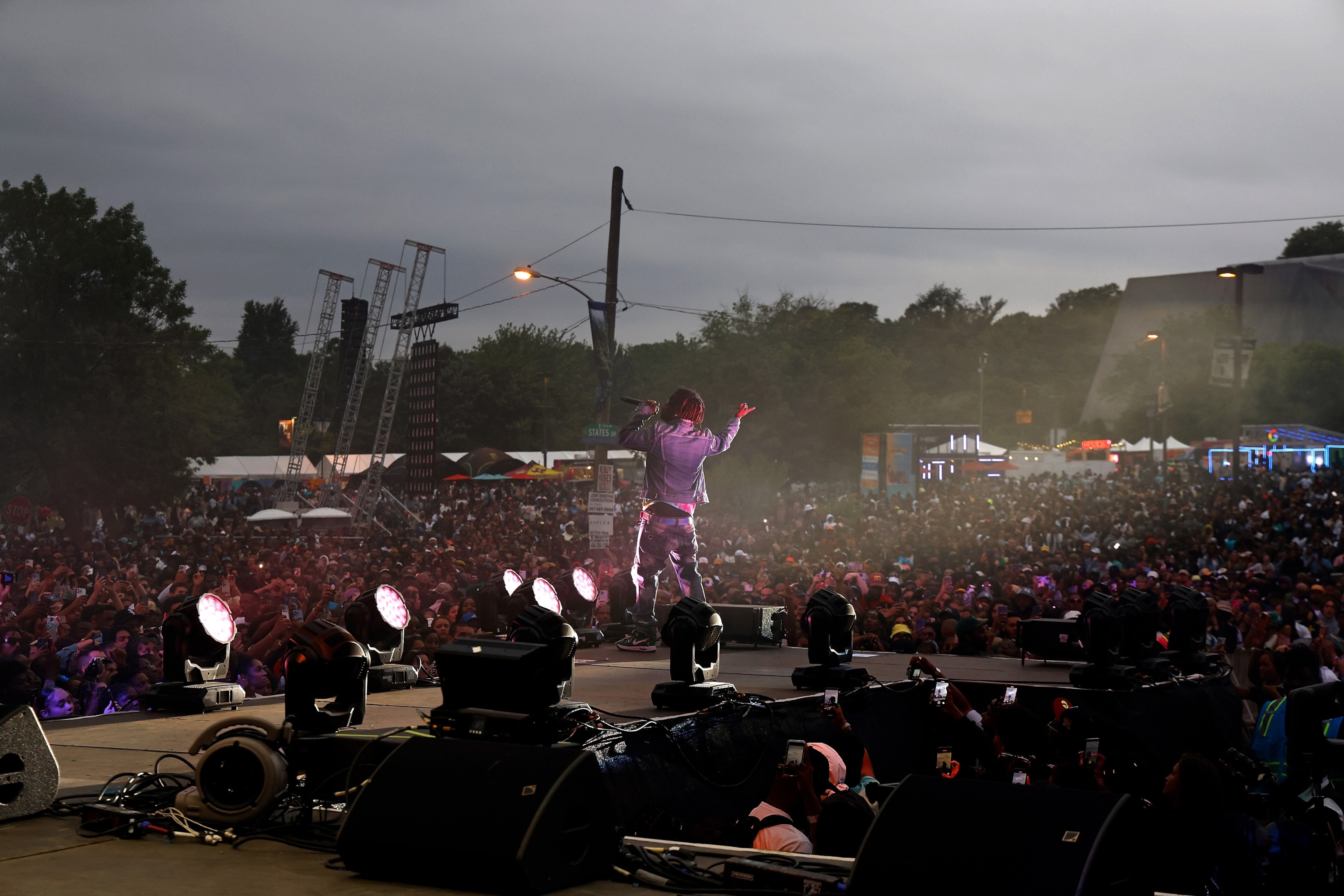 A sea of people fill the outdoors.