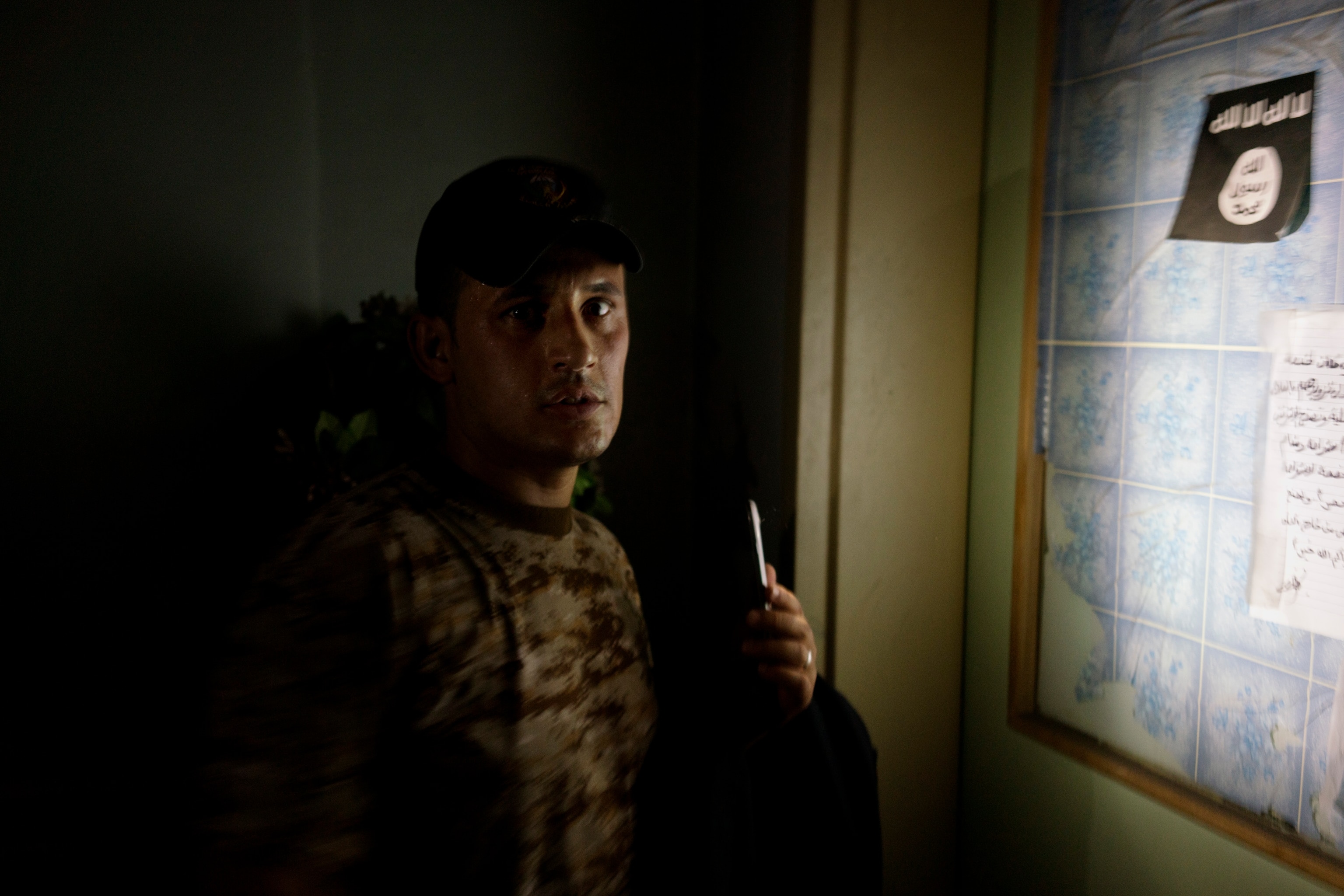 an Iraqi soldier in the Fallujah hospital