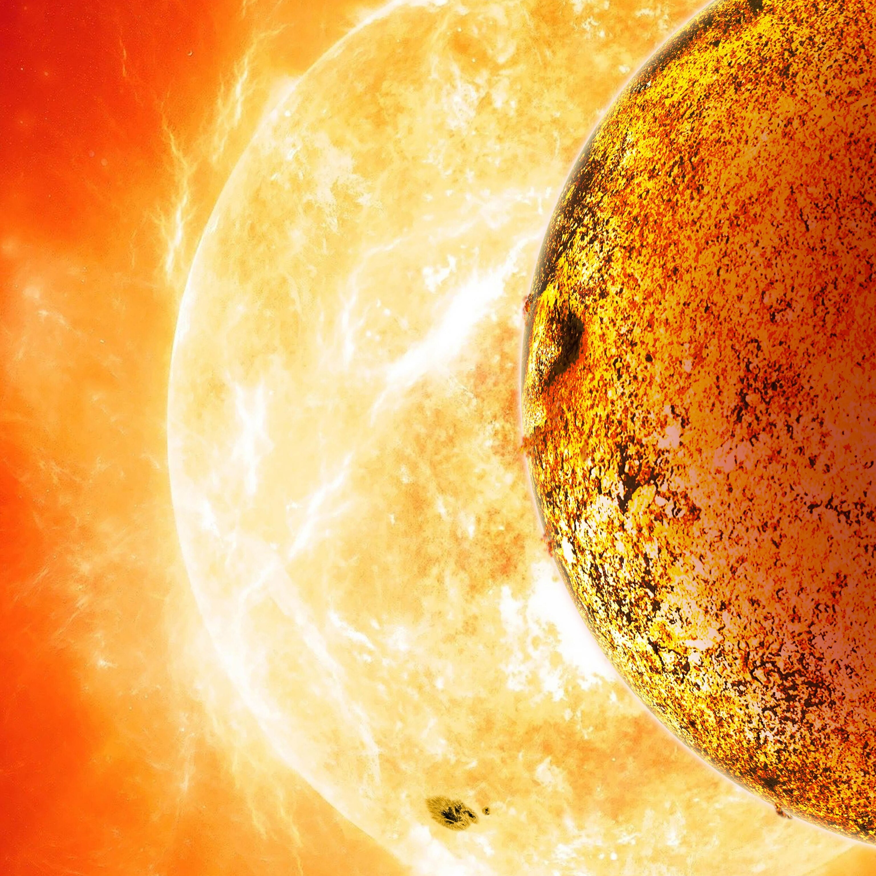 This artist's rendering provided by NASA on Thursday, April 17, 2014 shows an Earth-sized planet dubbed Kepler-186f orbiting a star 500 light-years from Earth.