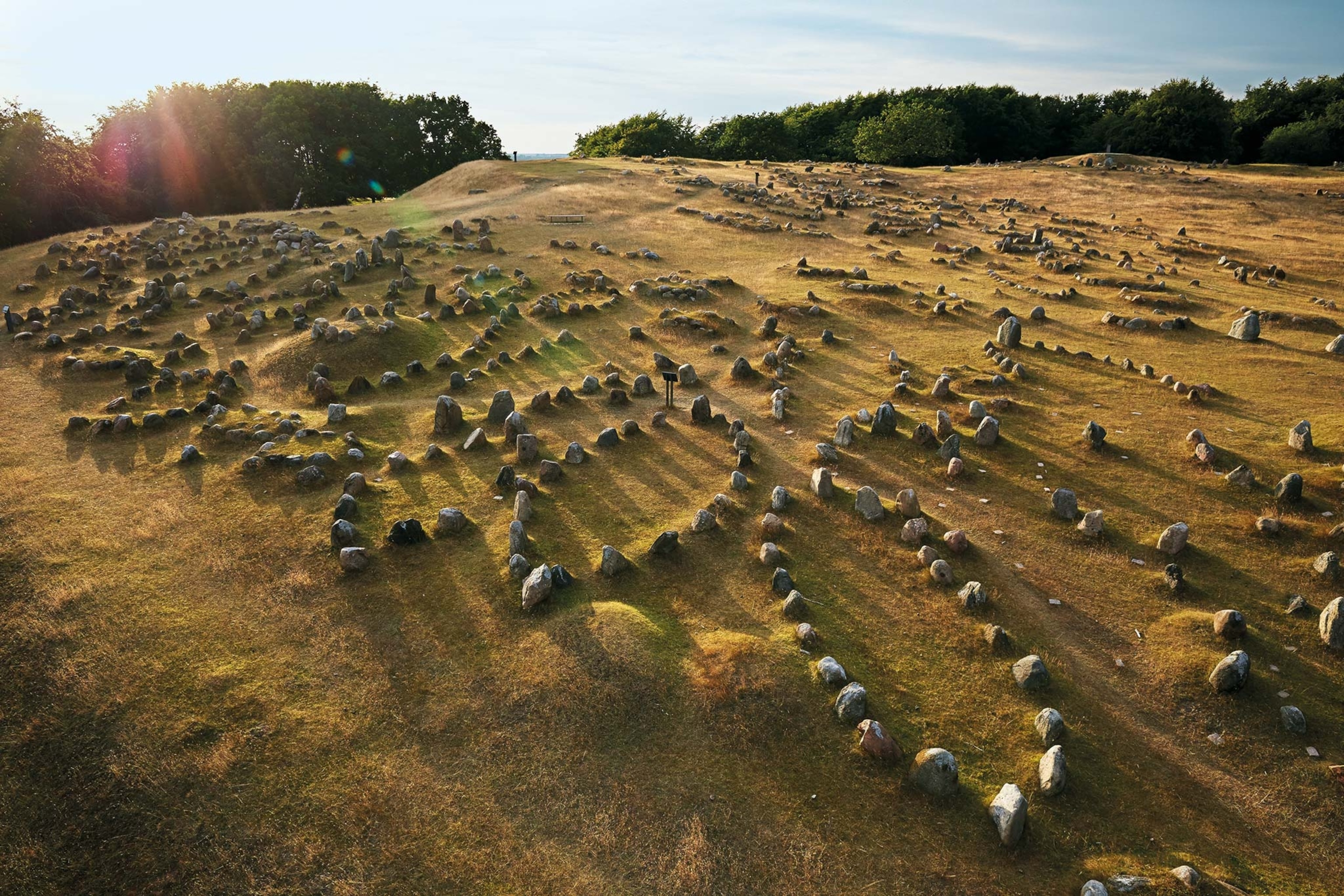An abandoned Viking necropolis with about 700 burials under stones