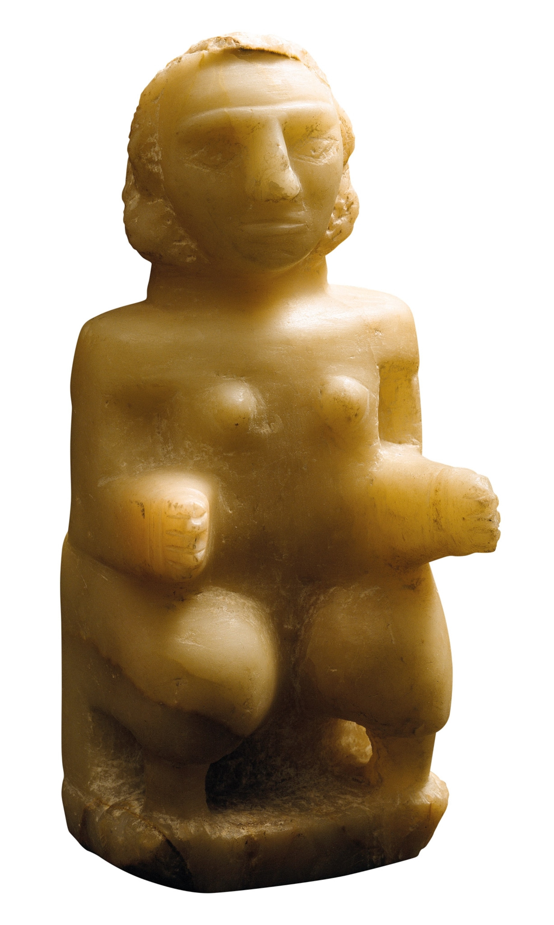 A statue of a woman