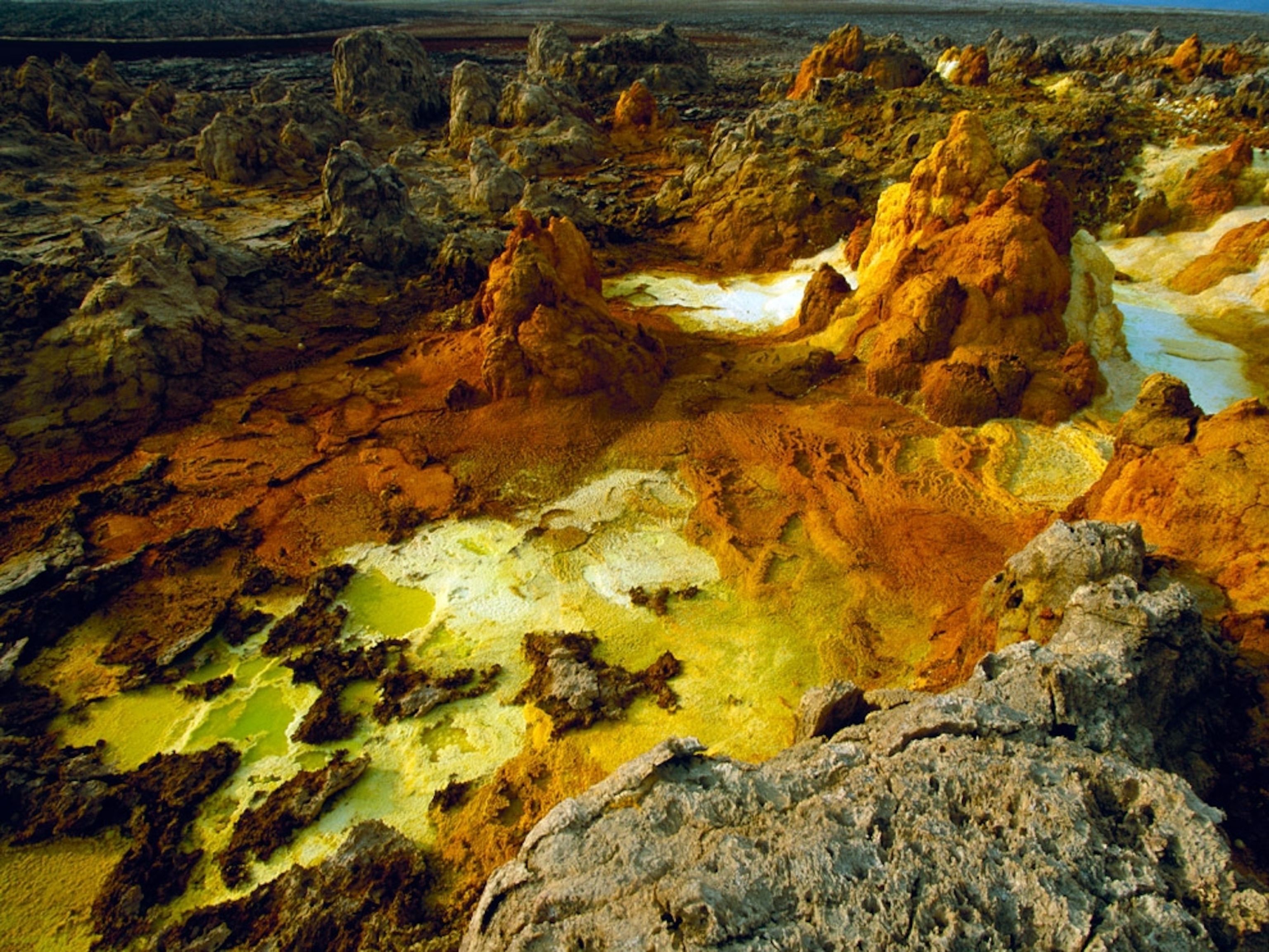 Mineral deposits around Dallol volcano