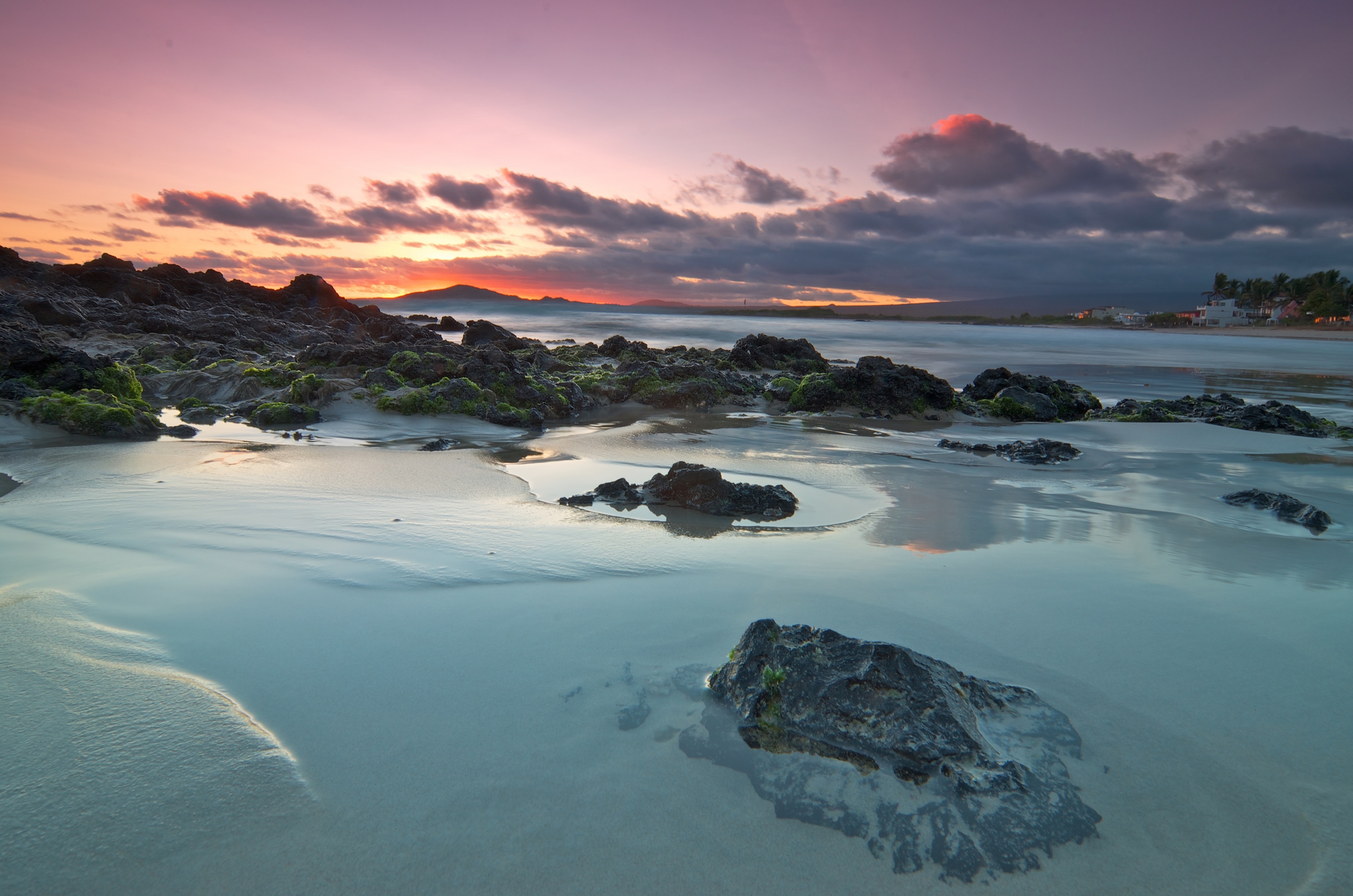 the sunset in the Galapagos