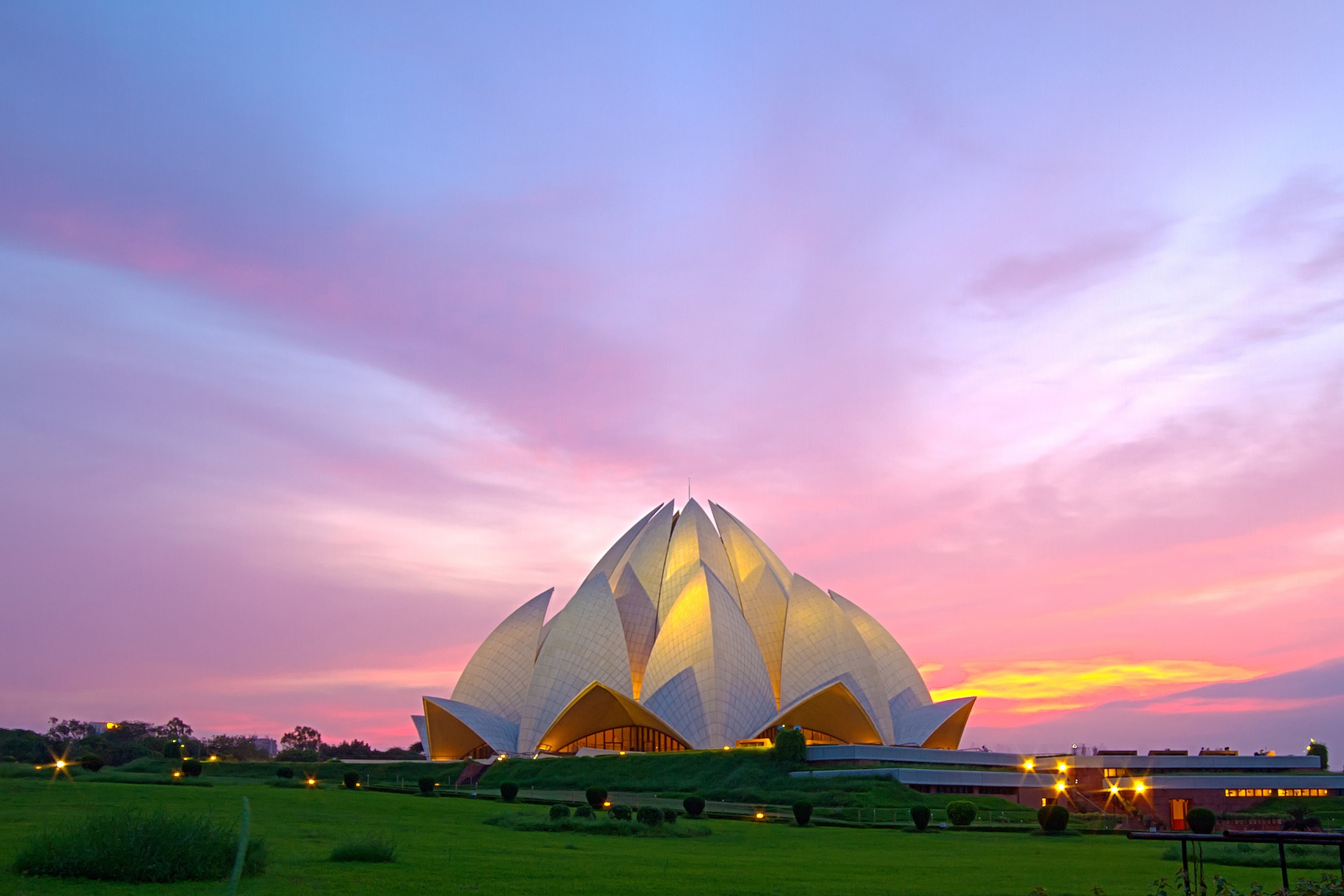 the Lotus Temple in Delhi, India