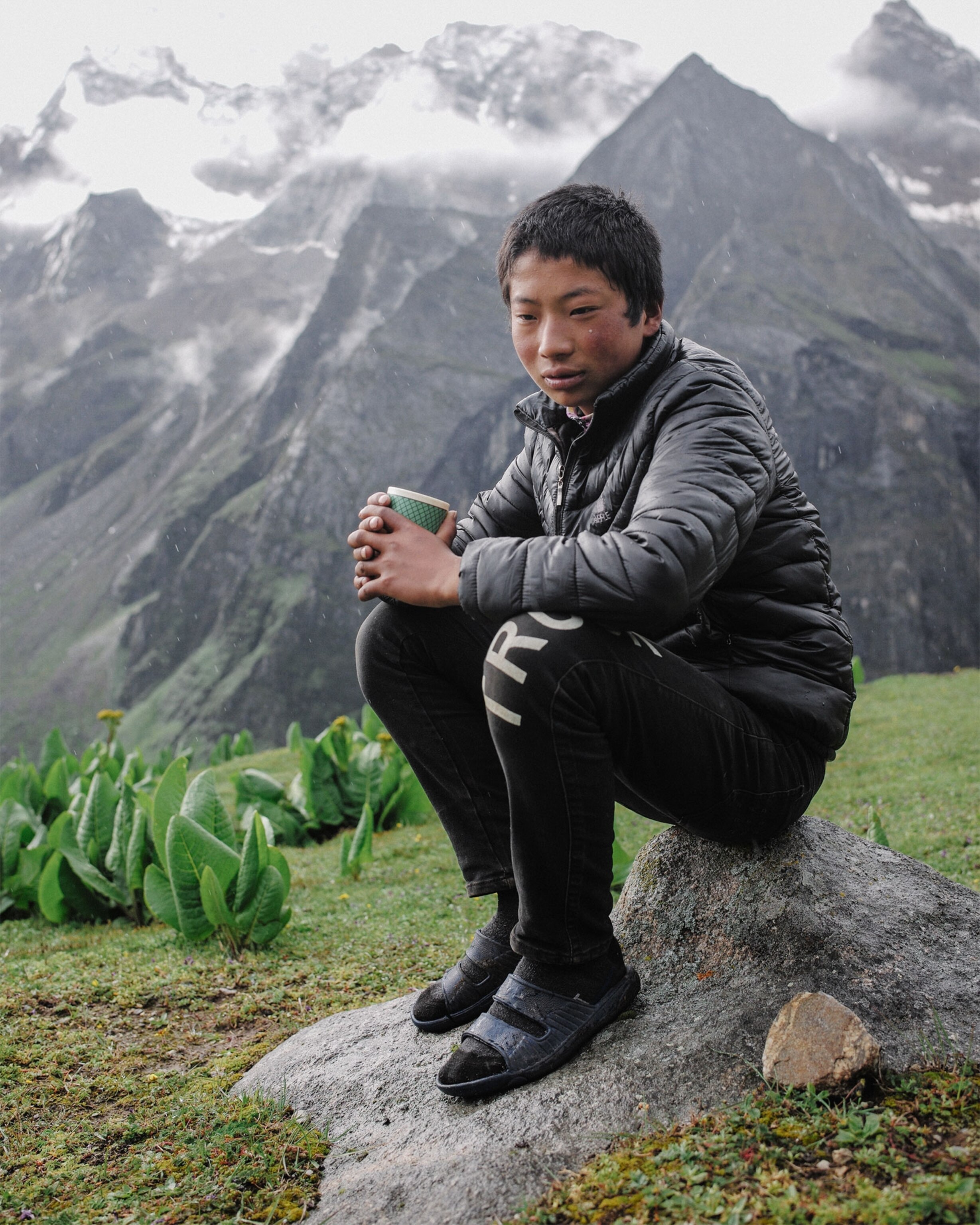 people in the mountains of Bhutan