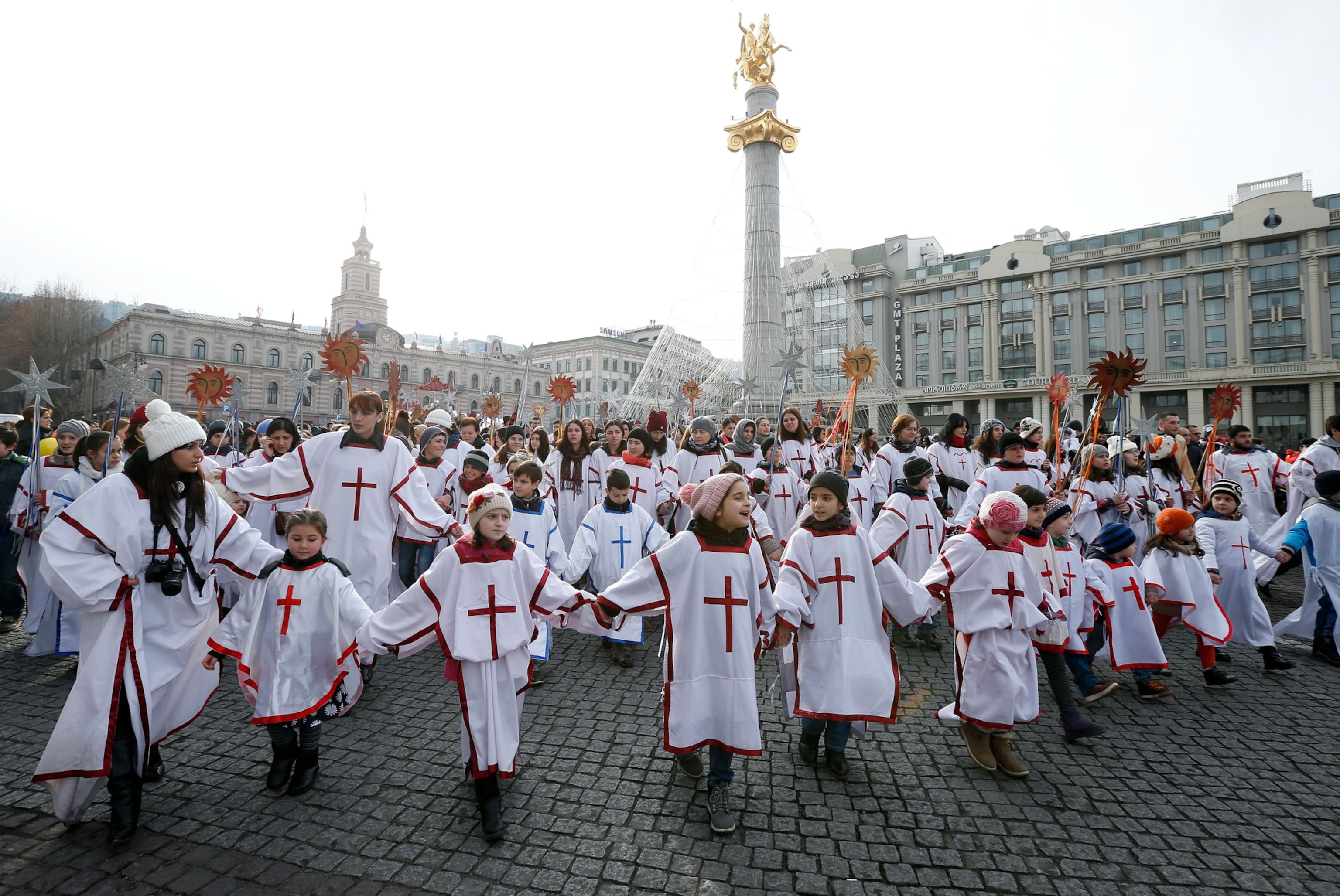 the Alilo march in Georgia to celebrate orthodox Christmas