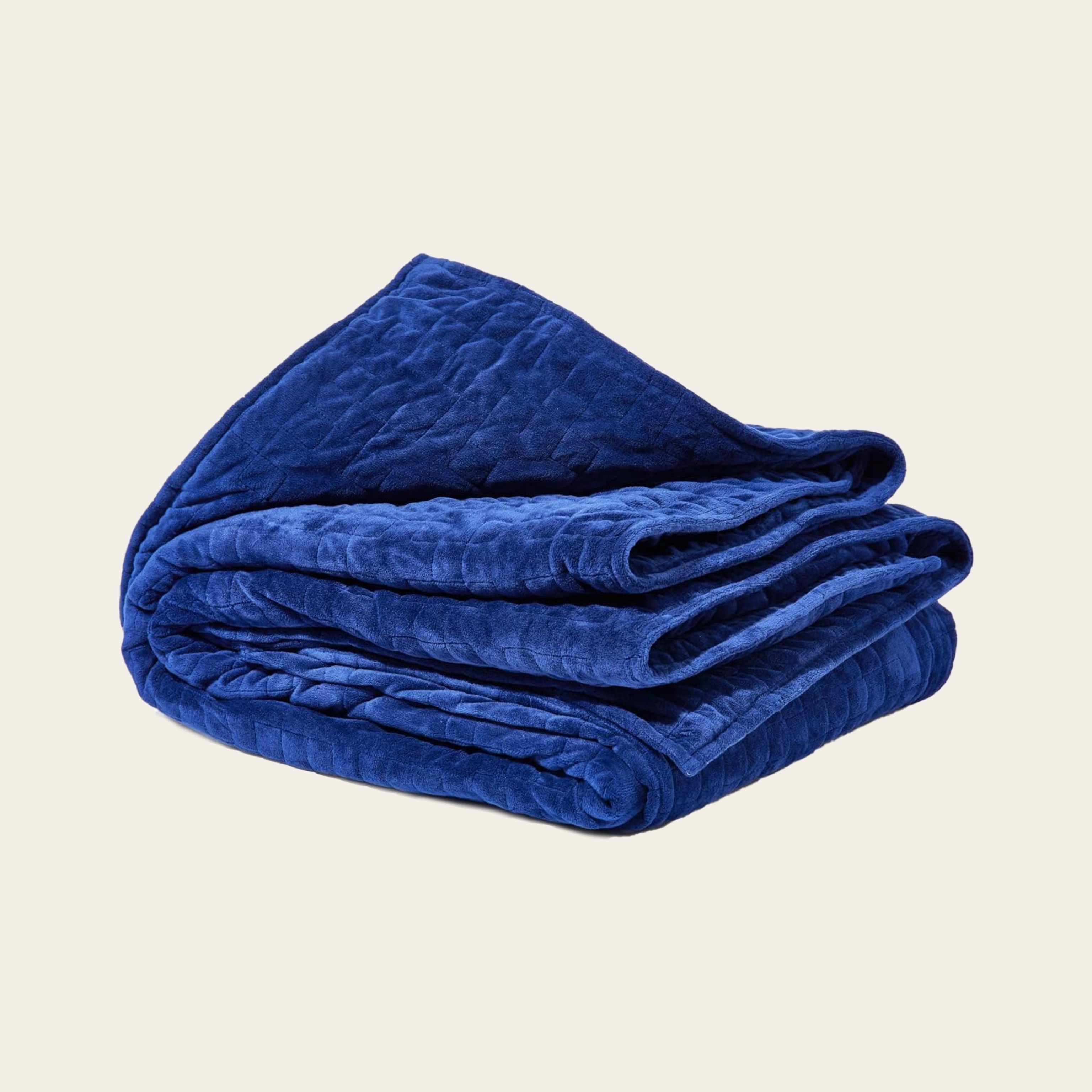 A blue Gravity weighted blanket
