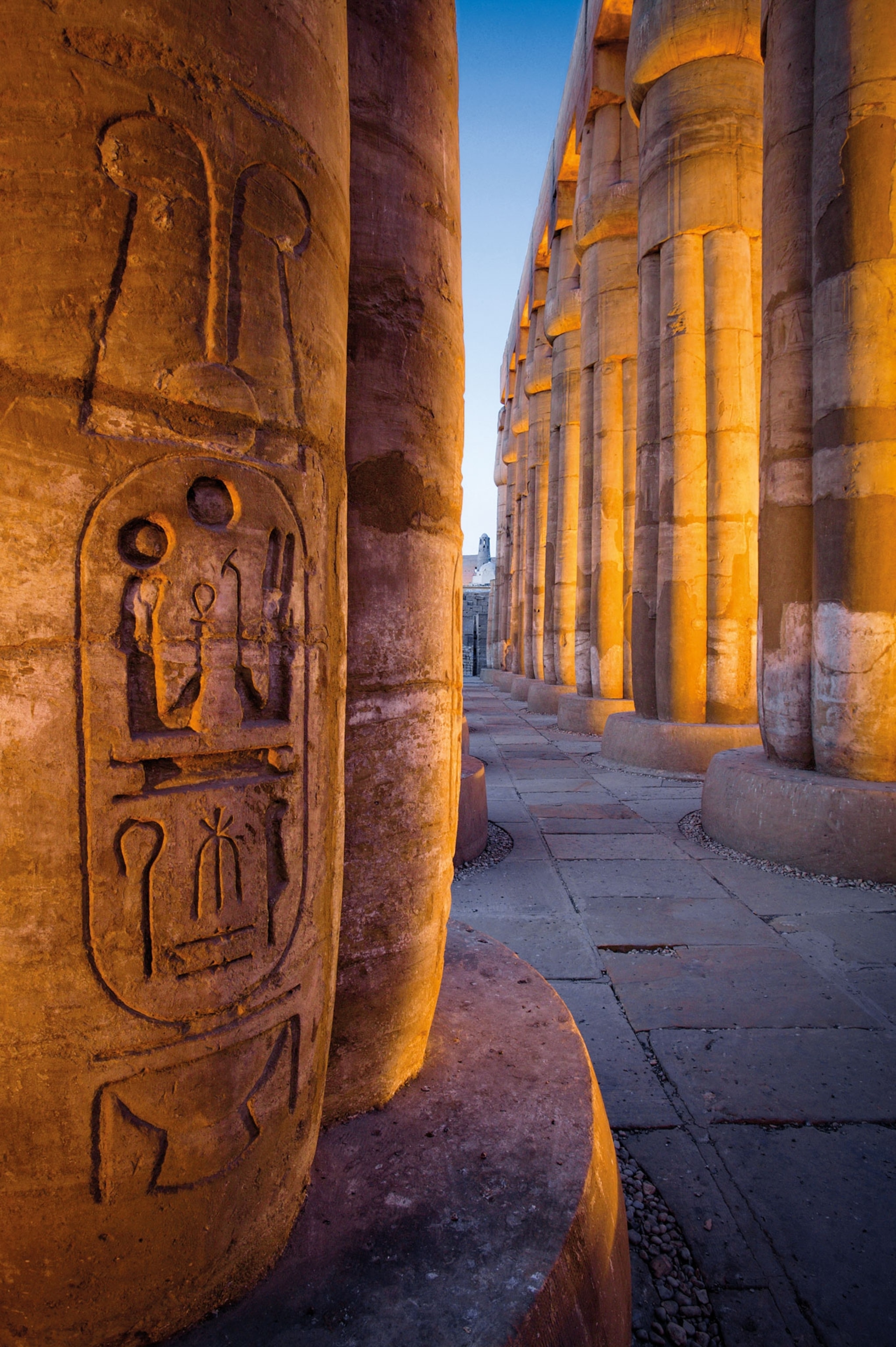 Pillars in an egyptian temple