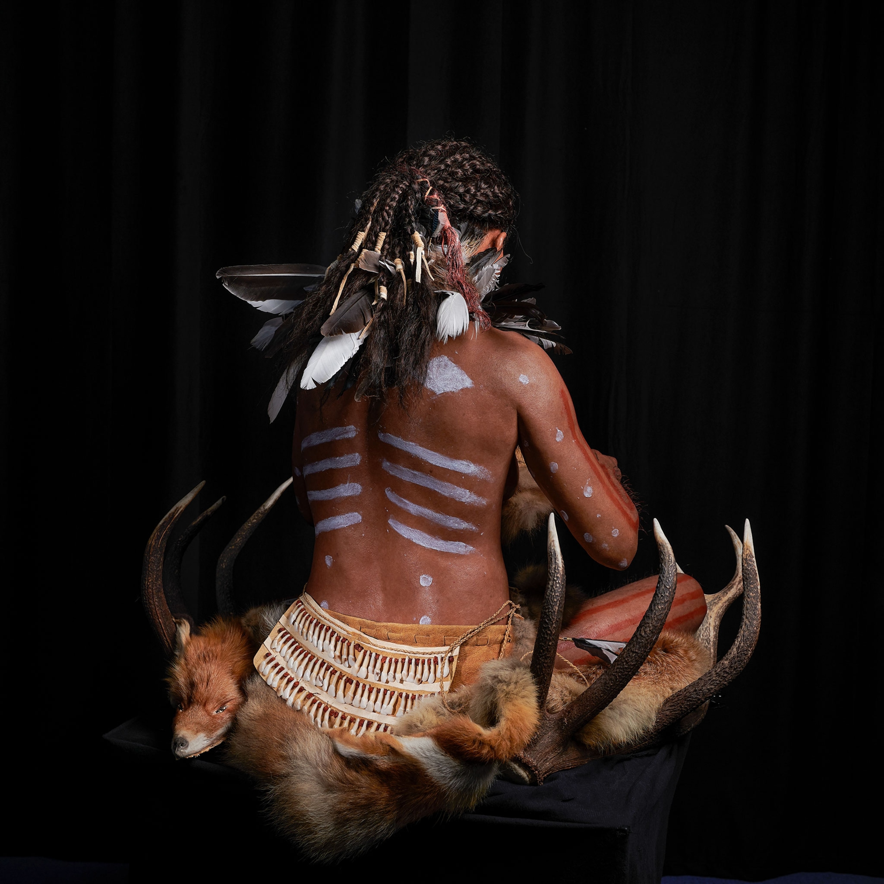 the reconstruction of a Swedish stone-age Shaman woman