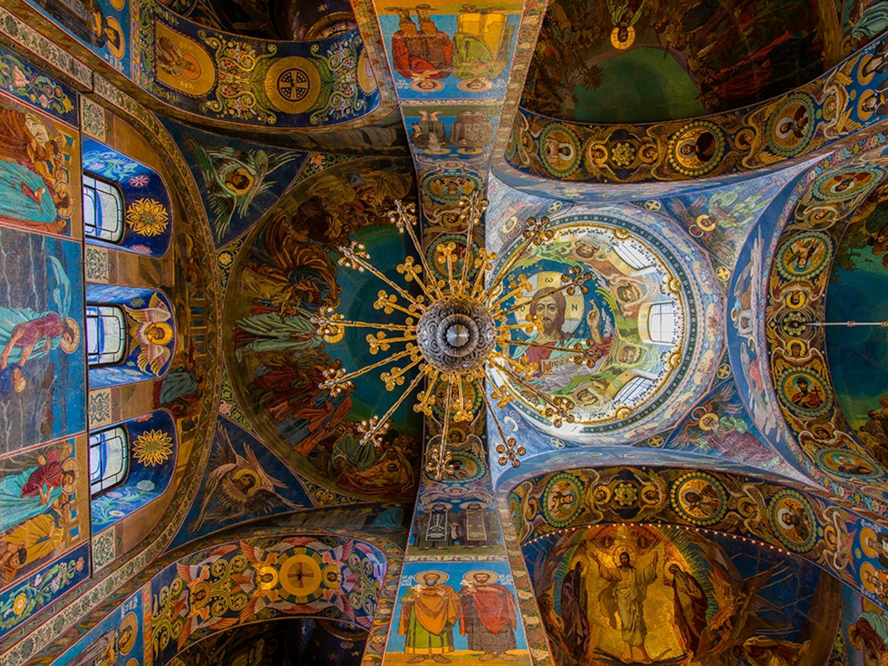 the ceiling of Church of the Savior on Spilled Blood, St Petersburg, Russia