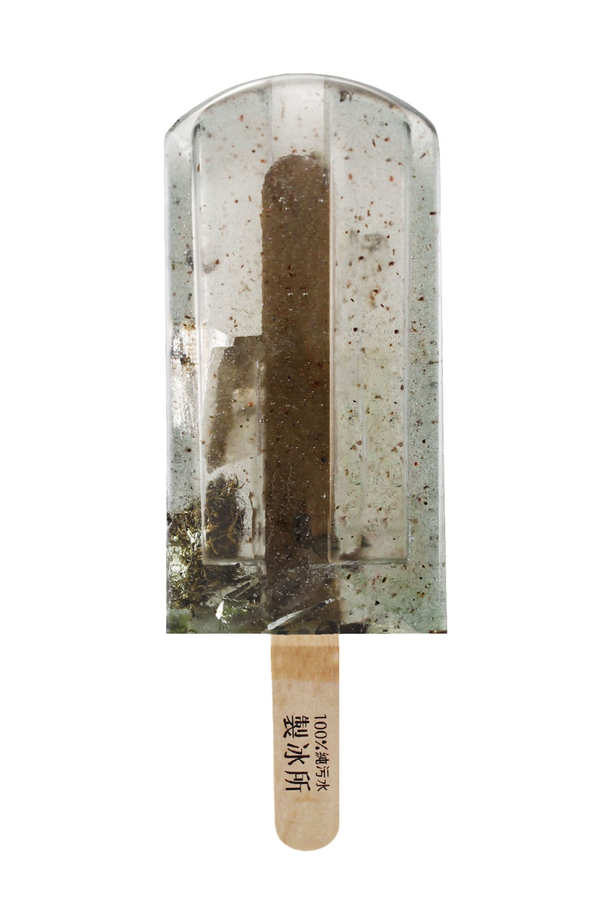 a popsicle created from polluted water in the environment