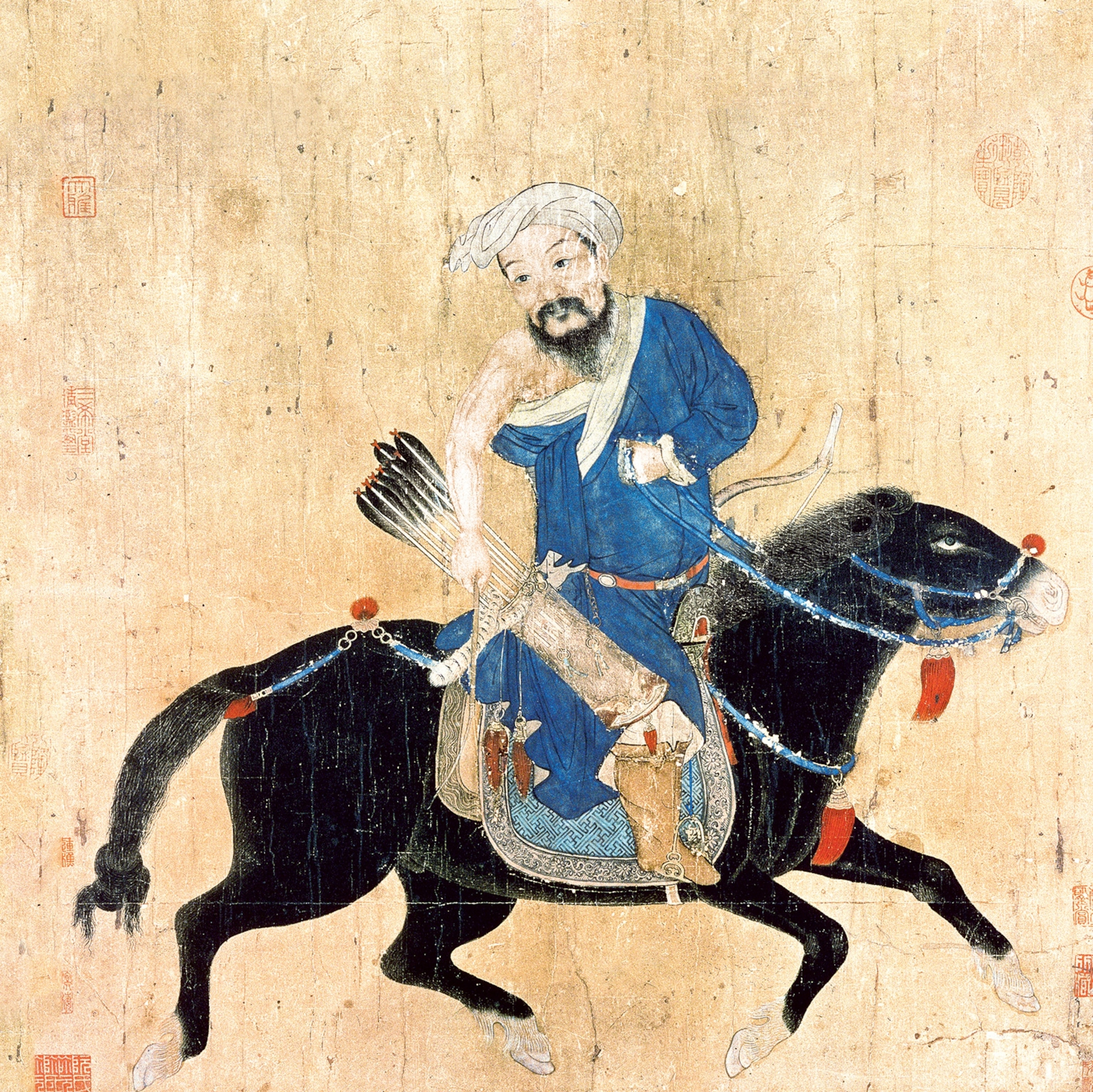 a Mongol riding a horse