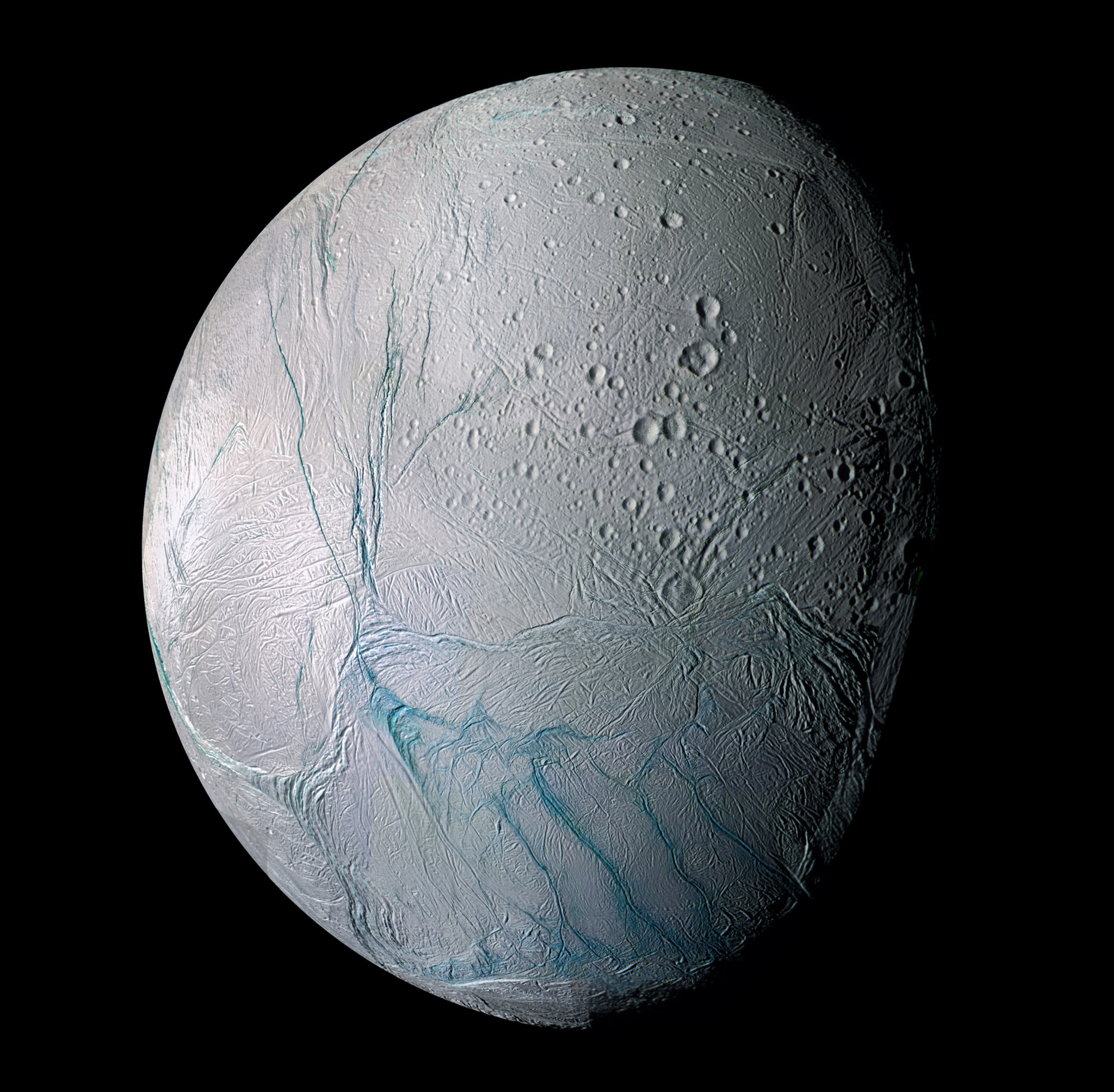 White with blue veins planet.