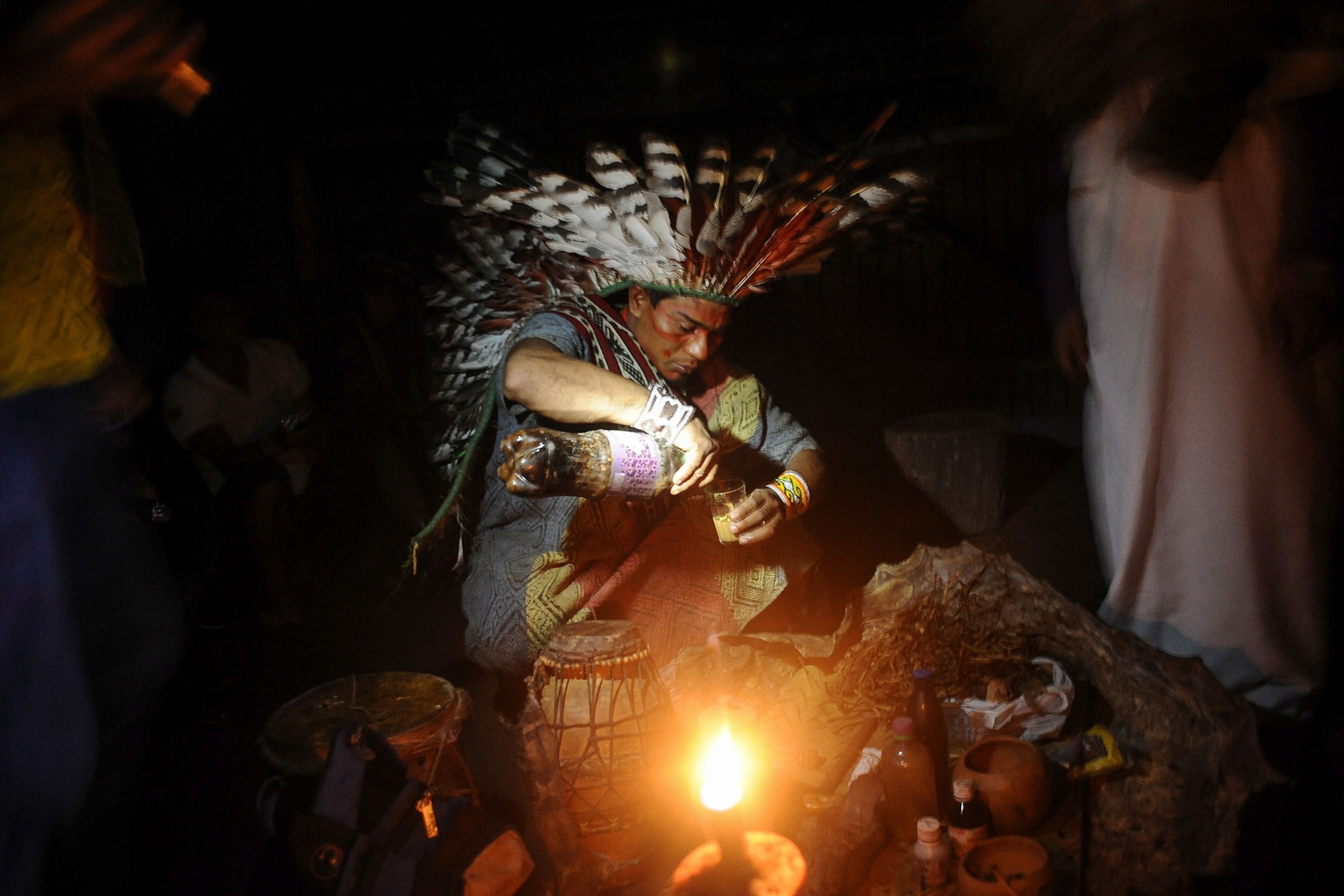 people performing ayahuasca ceremonies
