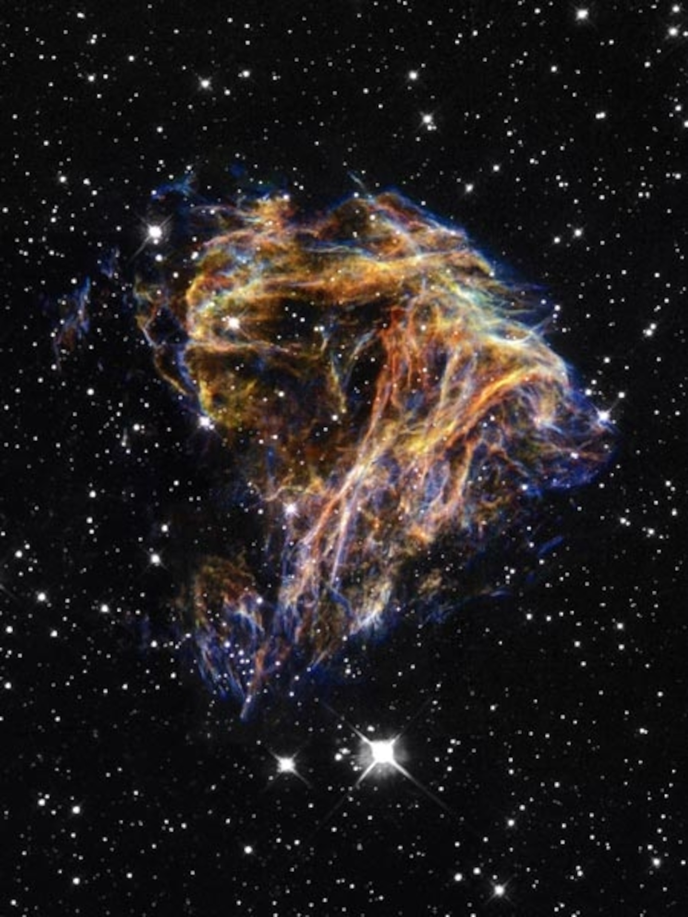 glowing debris from an exploded star