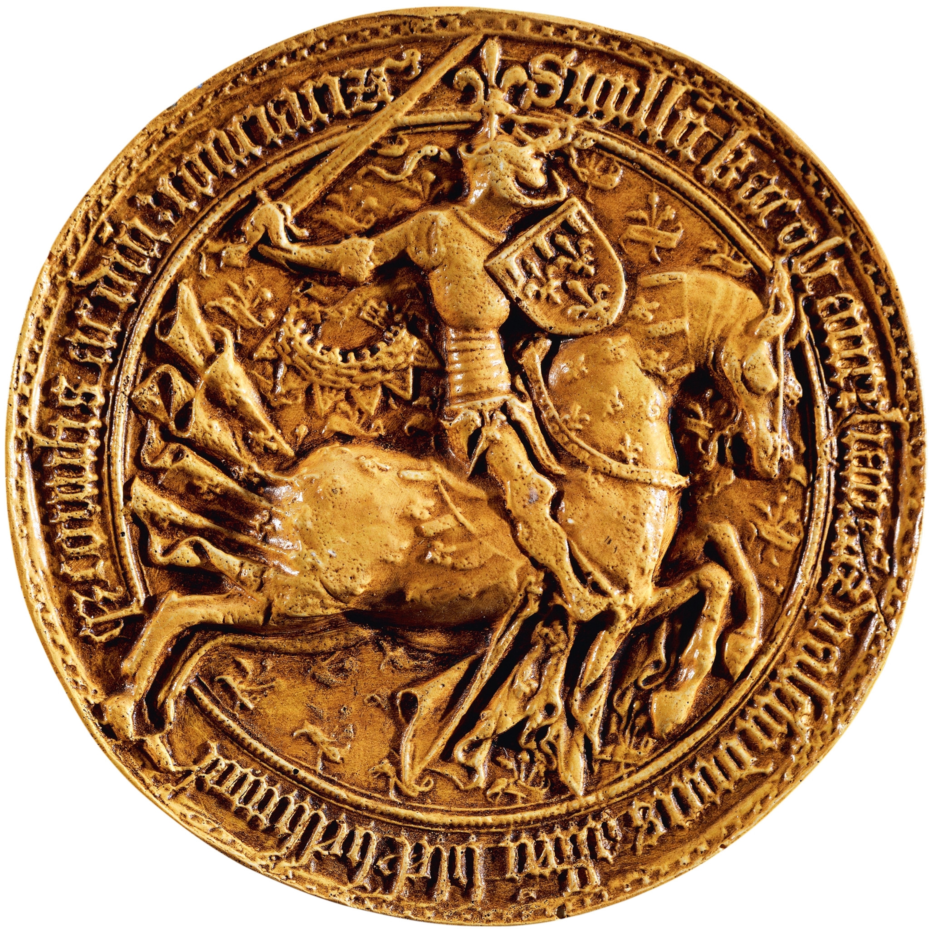 the seal of the Count of Dunois, who fought alongside Joan of Arc