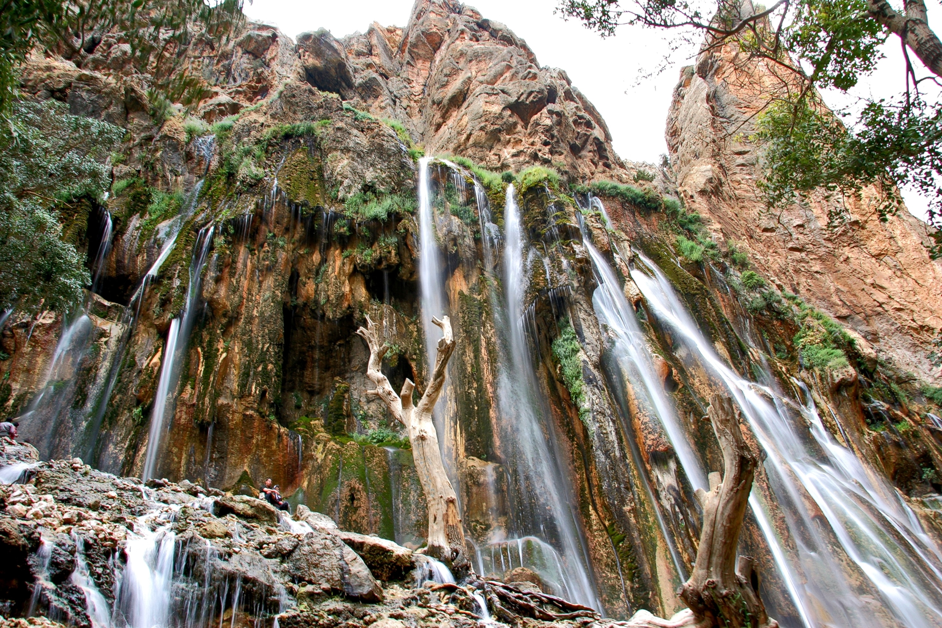 the Margoon Waterfall in Iran