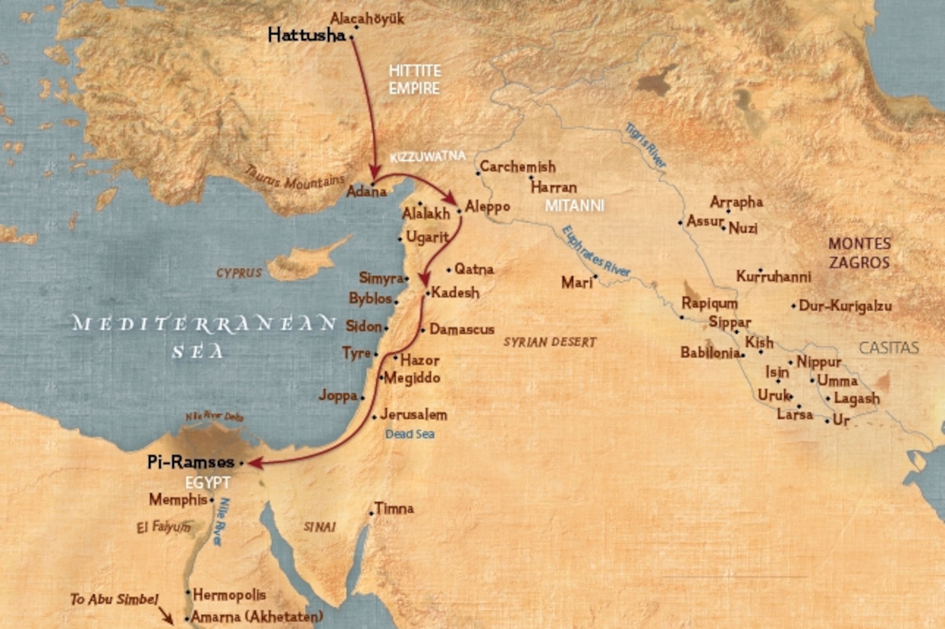 Map showing the route of the bridal party
