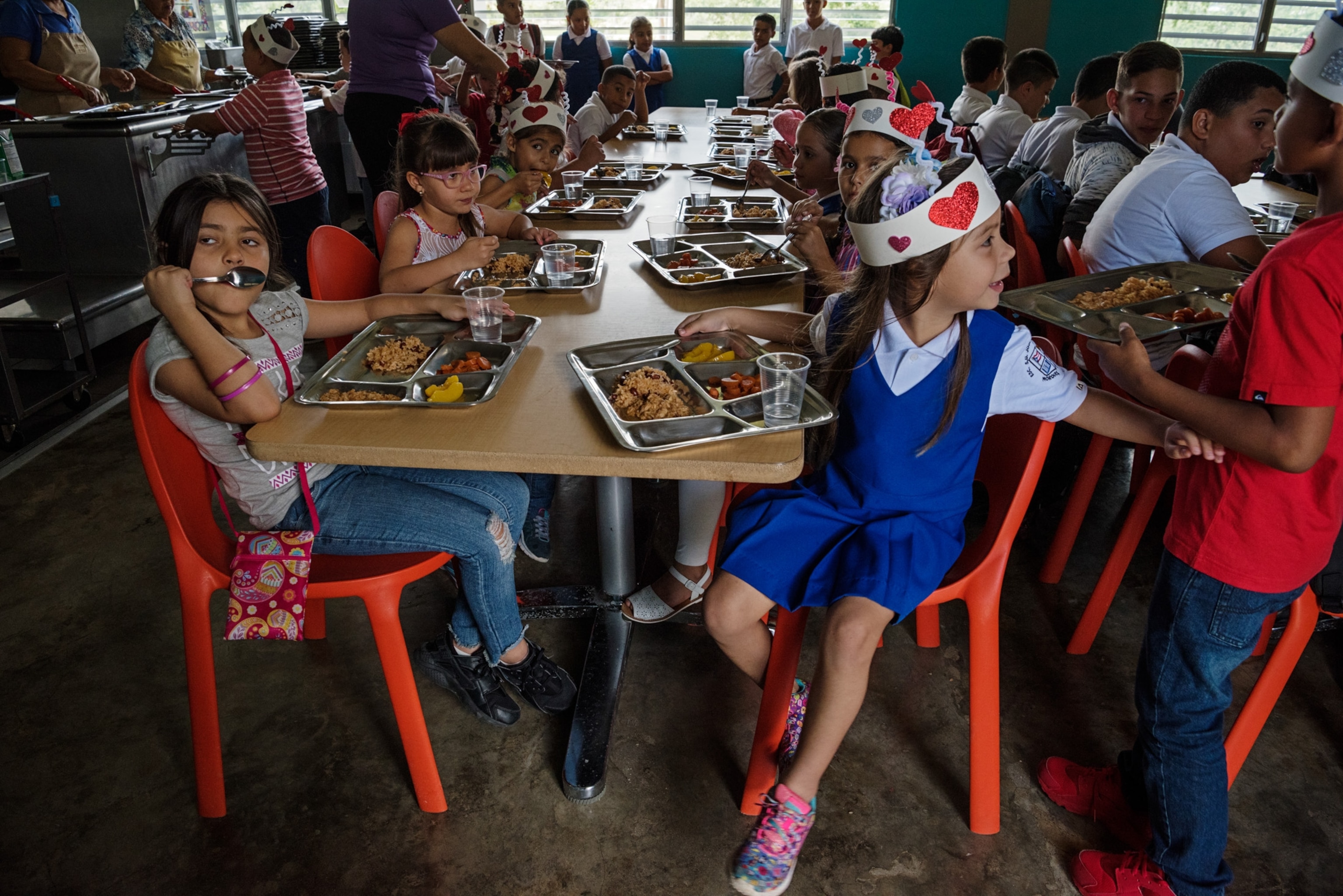 students at the Jose R. Barreras school at Morovis