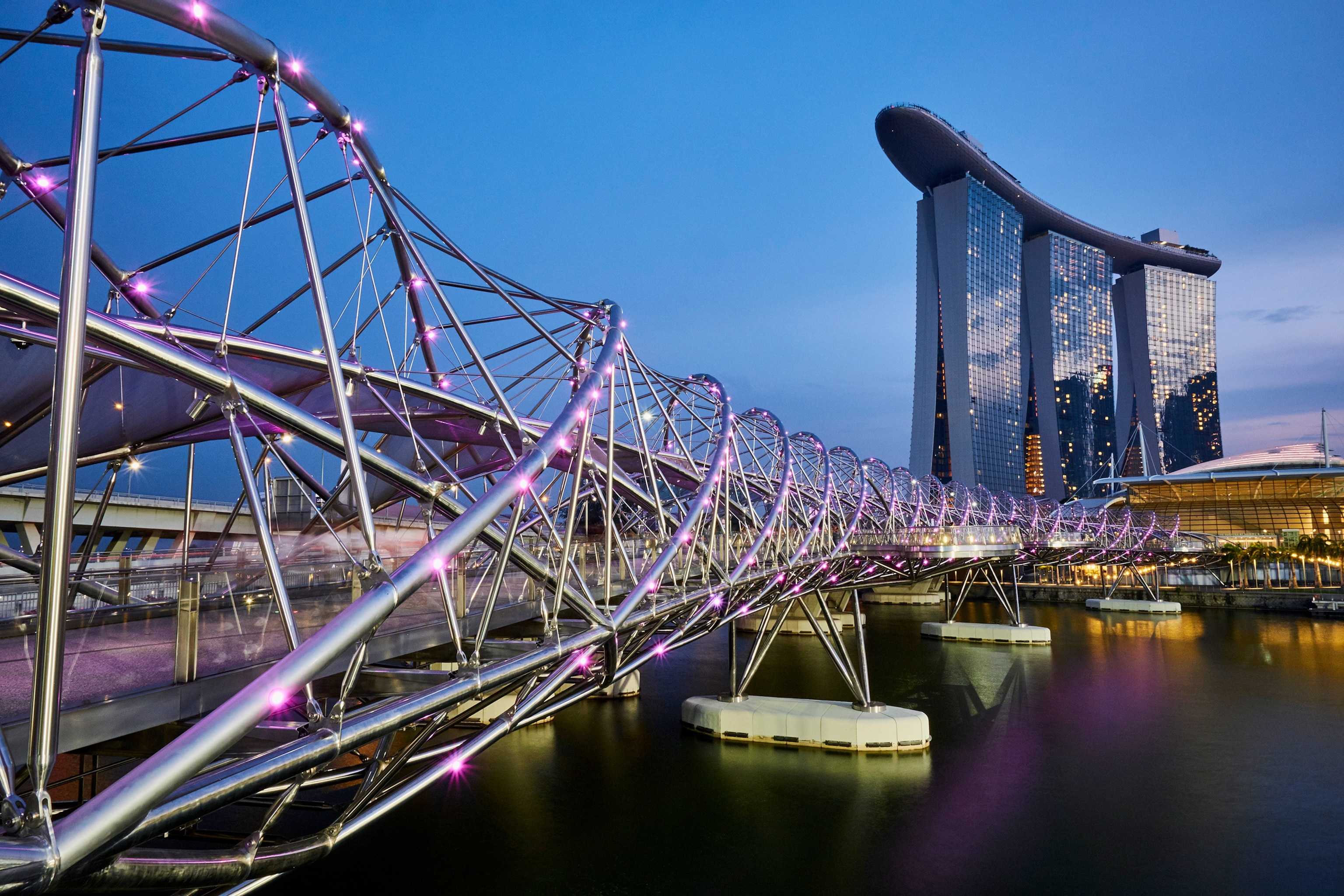 the Helix Bridge in Singapore