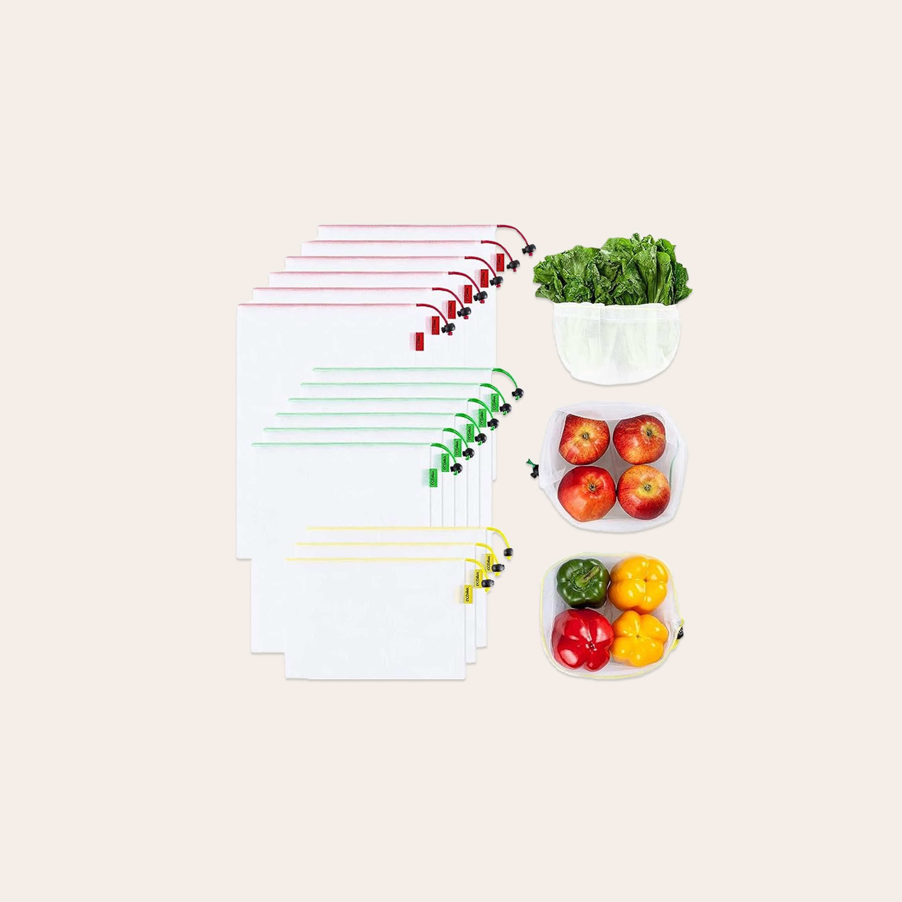 An image of reusable produce bags.