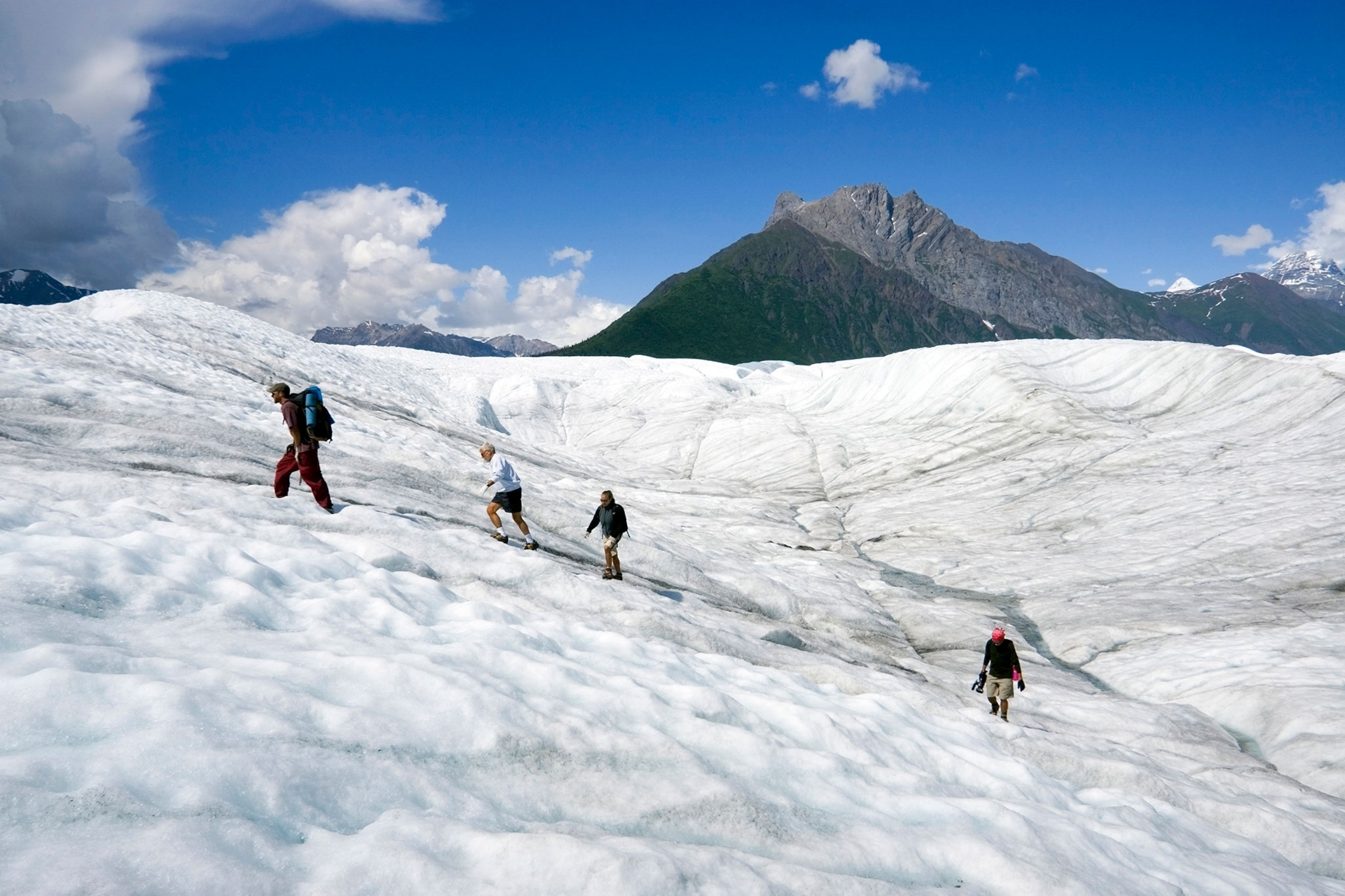 hikers in Wrangell-St Elias National Park, Alaska
