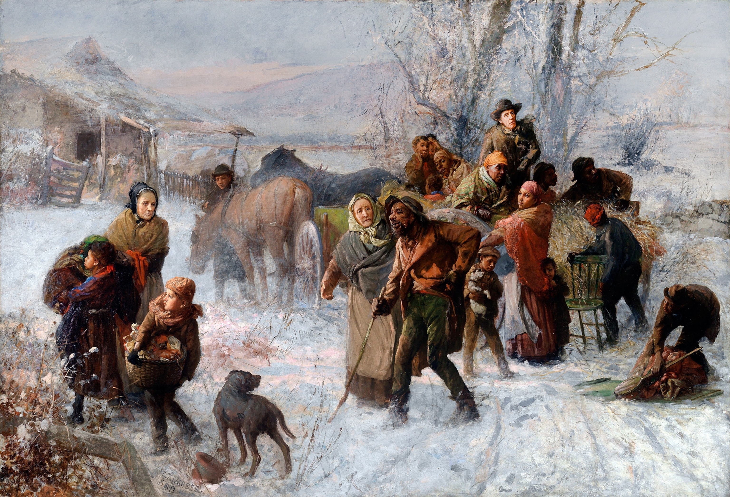 a painting showing the Underground Railroad