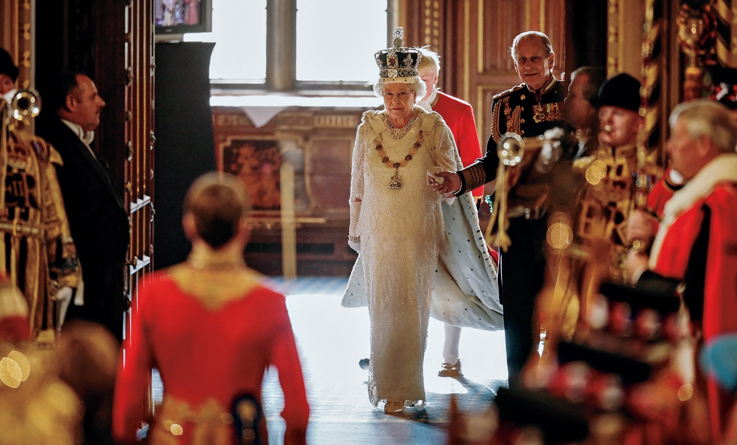Accompanied by her loyal liege Prince Philip, the queen prepares for the 2007 State Opening of Parliament, an event she rarely missed.