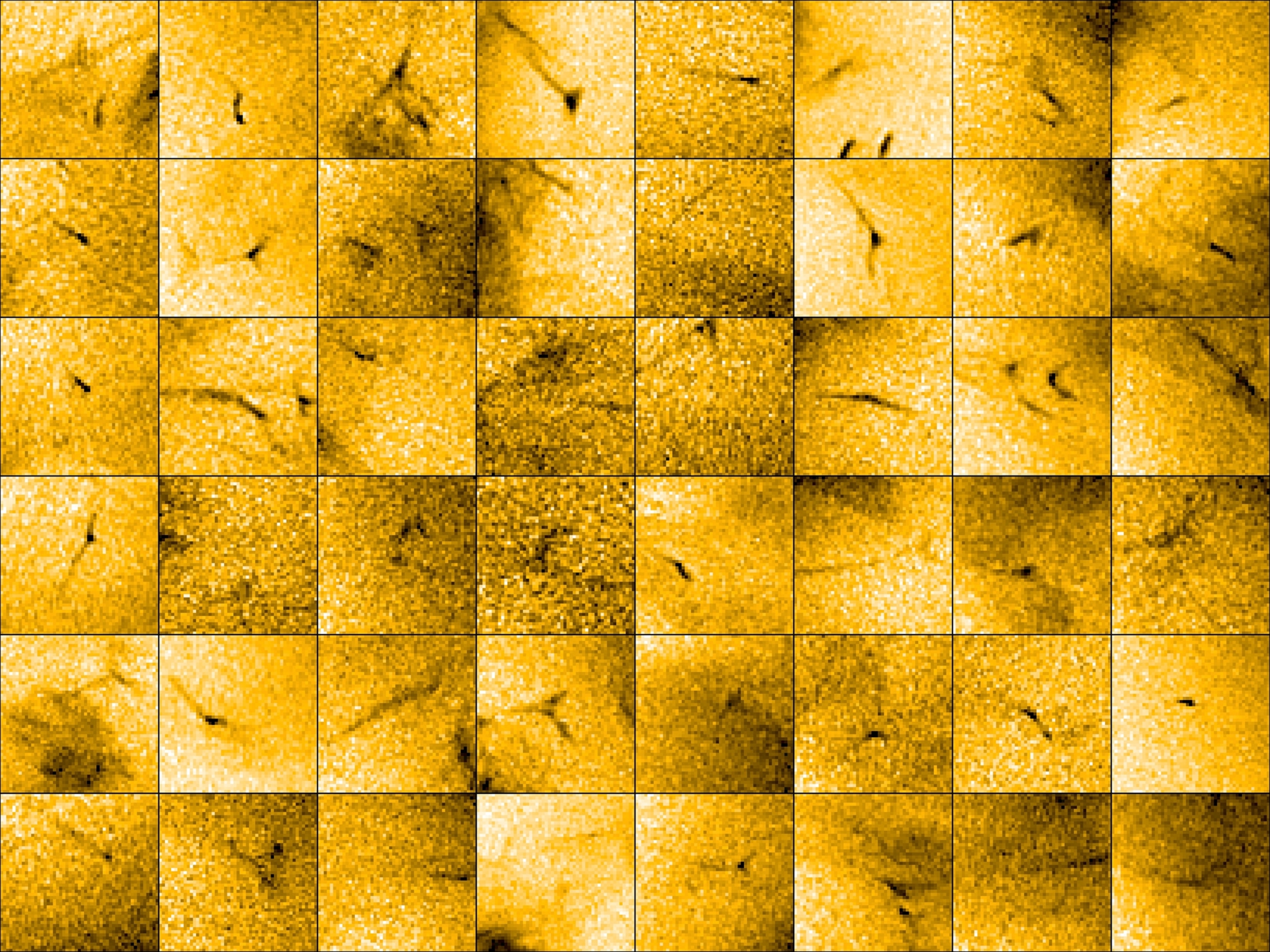 Tiny jets of material escaping the Sun's outer atmosphere.