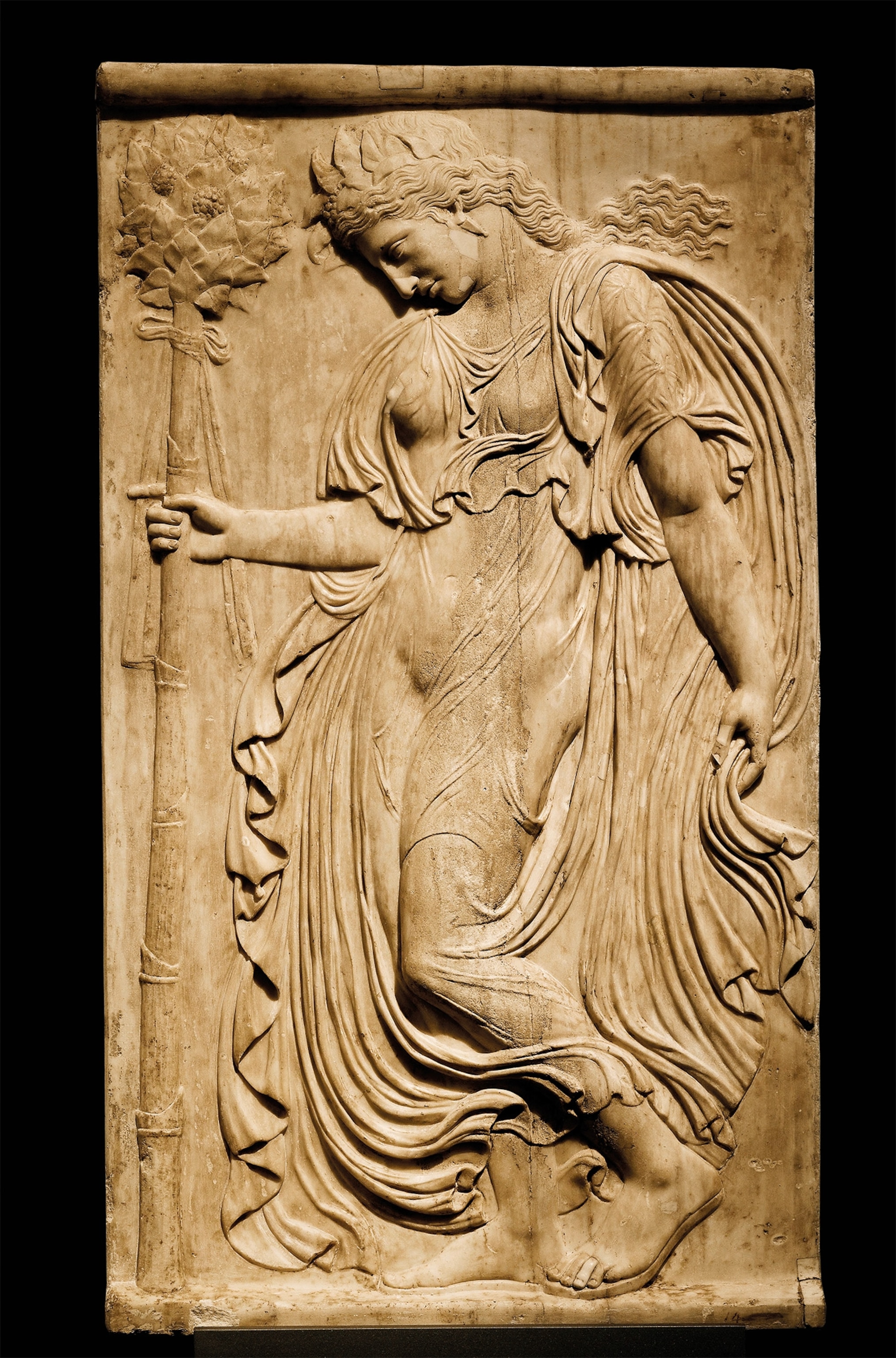 Maenads, like this first century A.D. Roman copy of a Greek original statue, danced frenetically as part of Dionysus’ entourage.