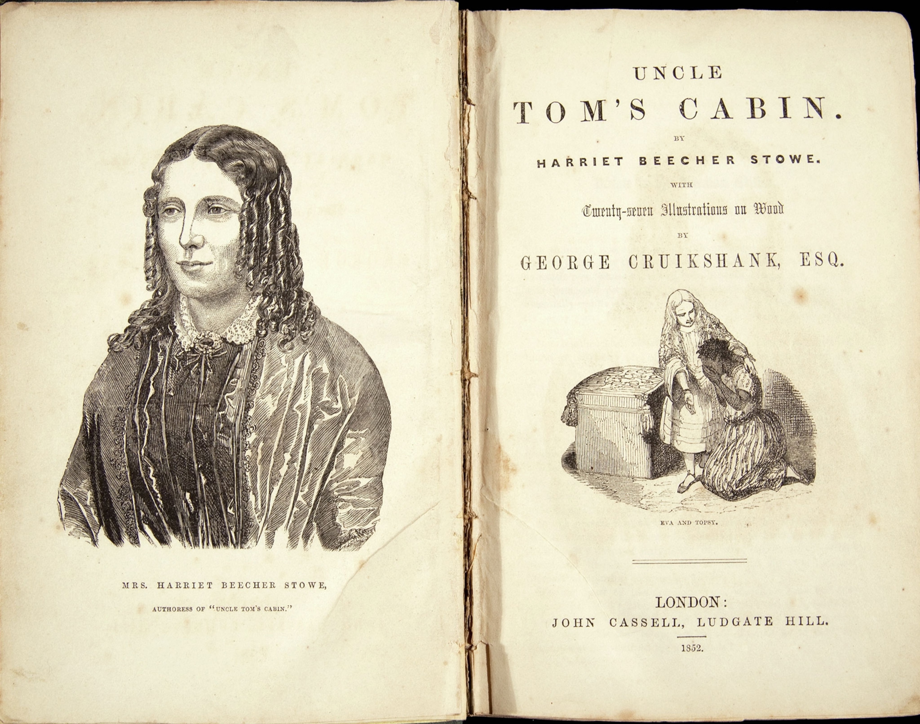 the inside page of Uncle Tom's Cabin