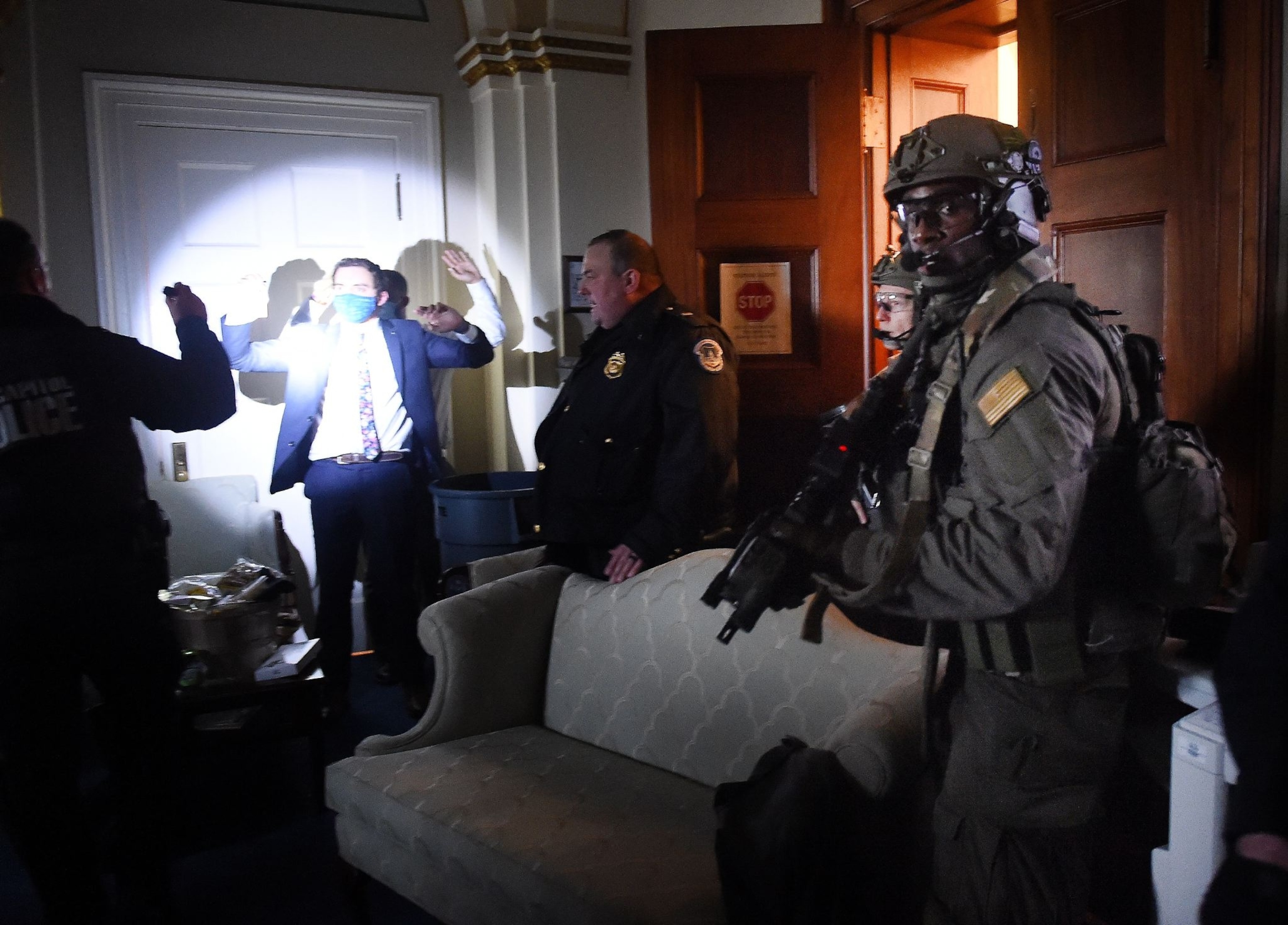 Siege of inside the U.S. capitol building in Washington D.C.