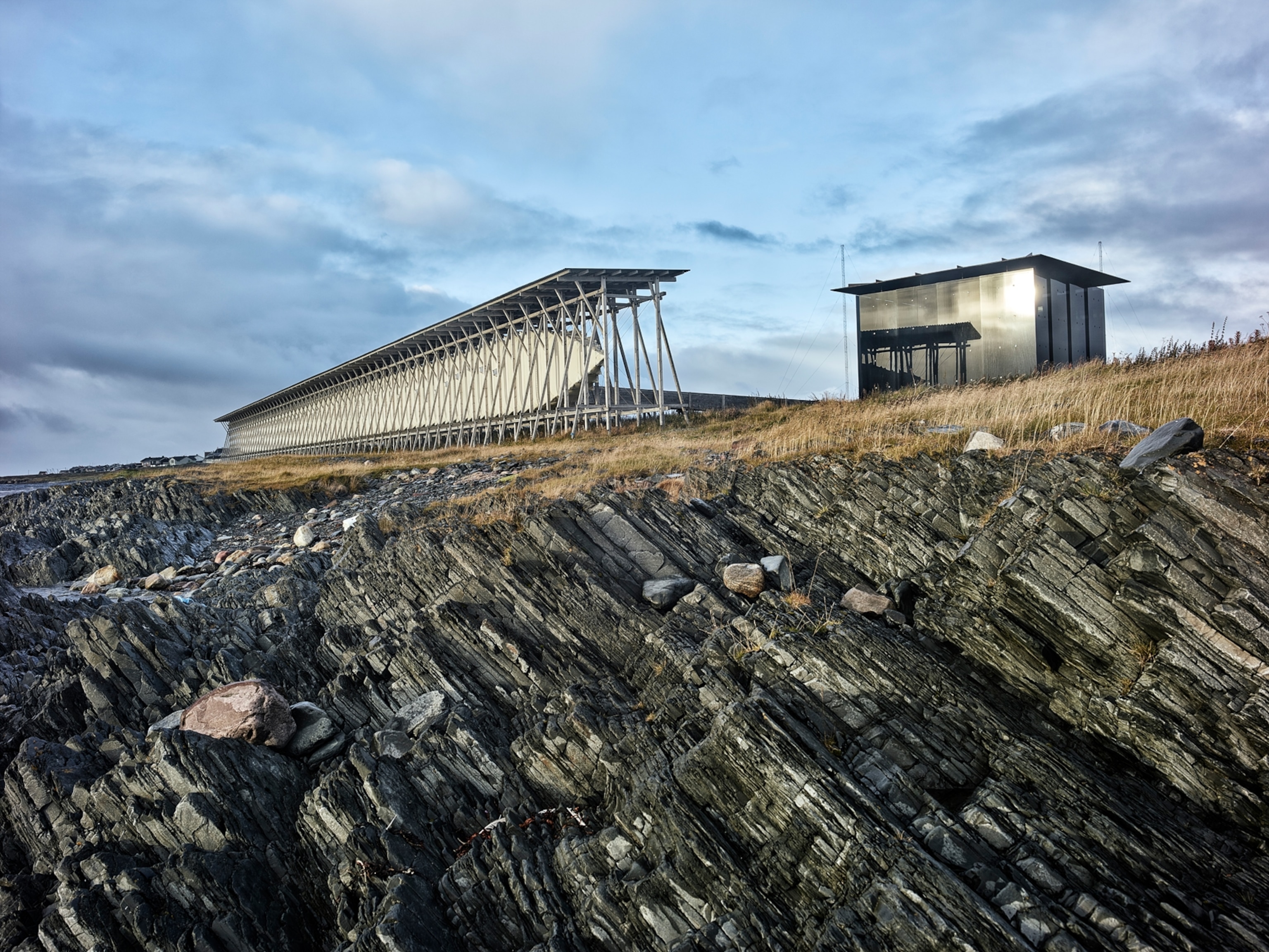 the Steilneset Memorial on the Barents Sea in Norway